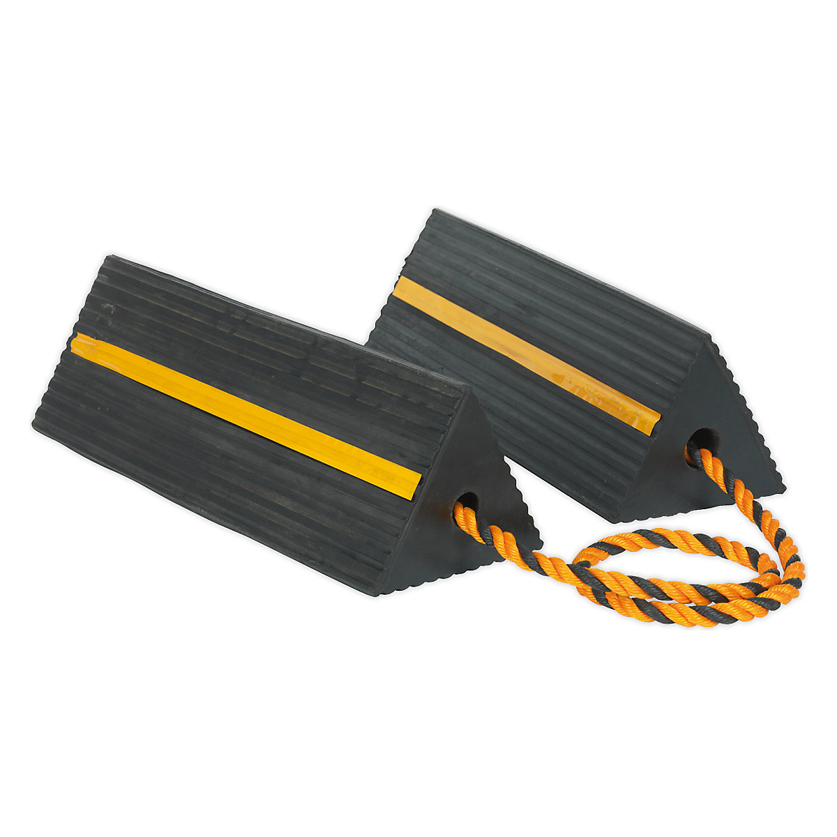 Sealey Heavy-Duty Rubber Wheel Chocks