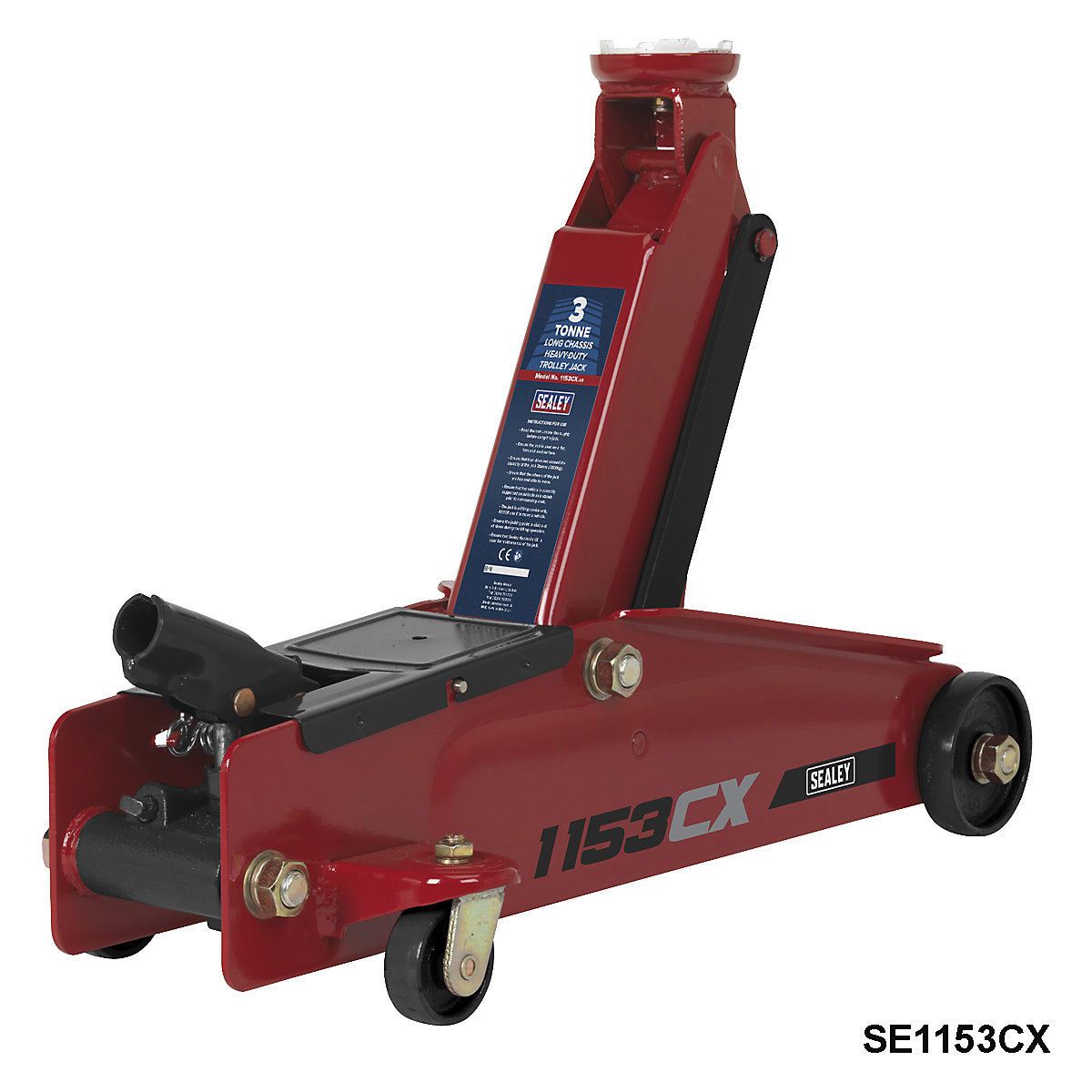 Sealey Long Chassis Heavy Duty Trolley Jacks (Product illustration 4)-3