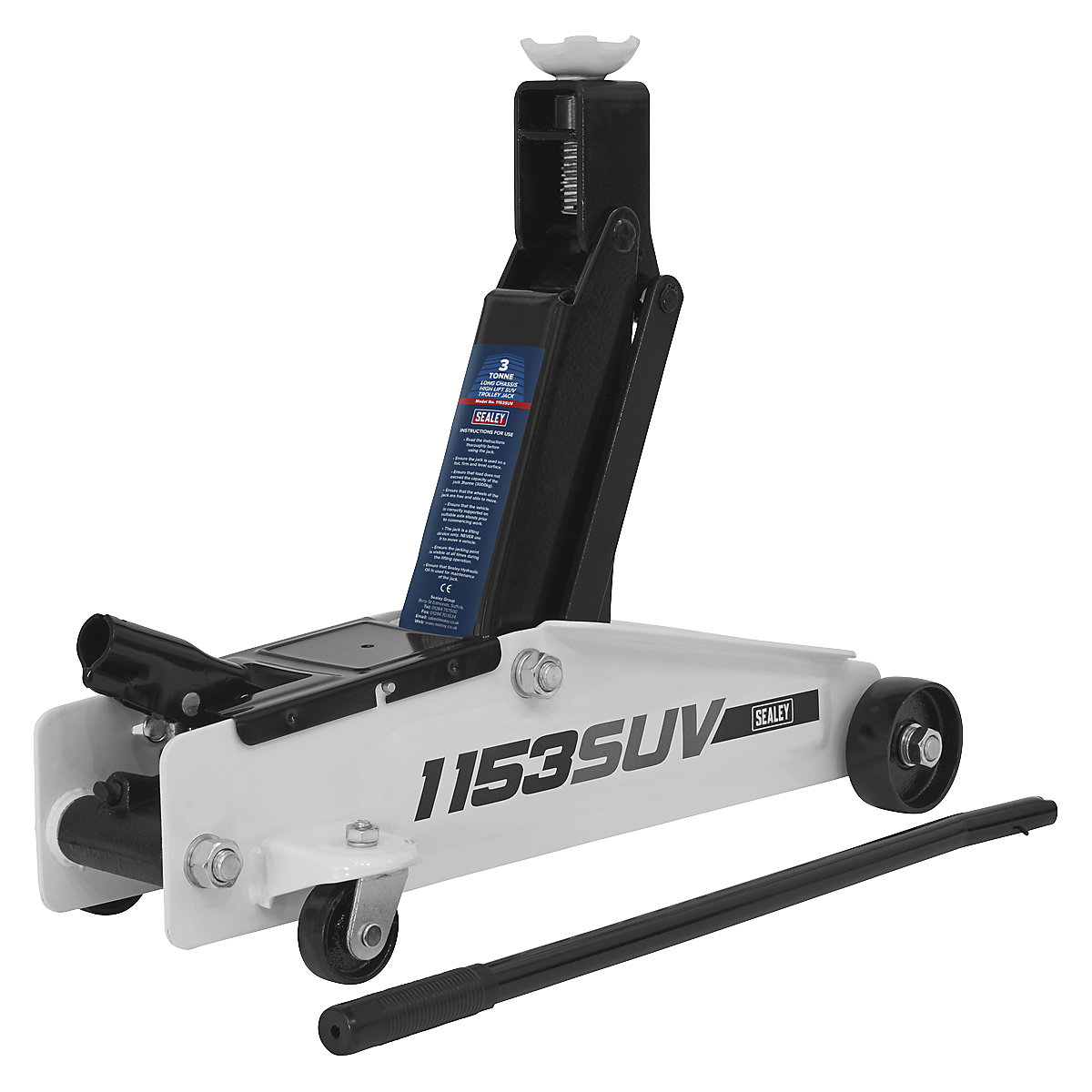 Sealey Long Chassis High Lift SUV Trolley Jacks