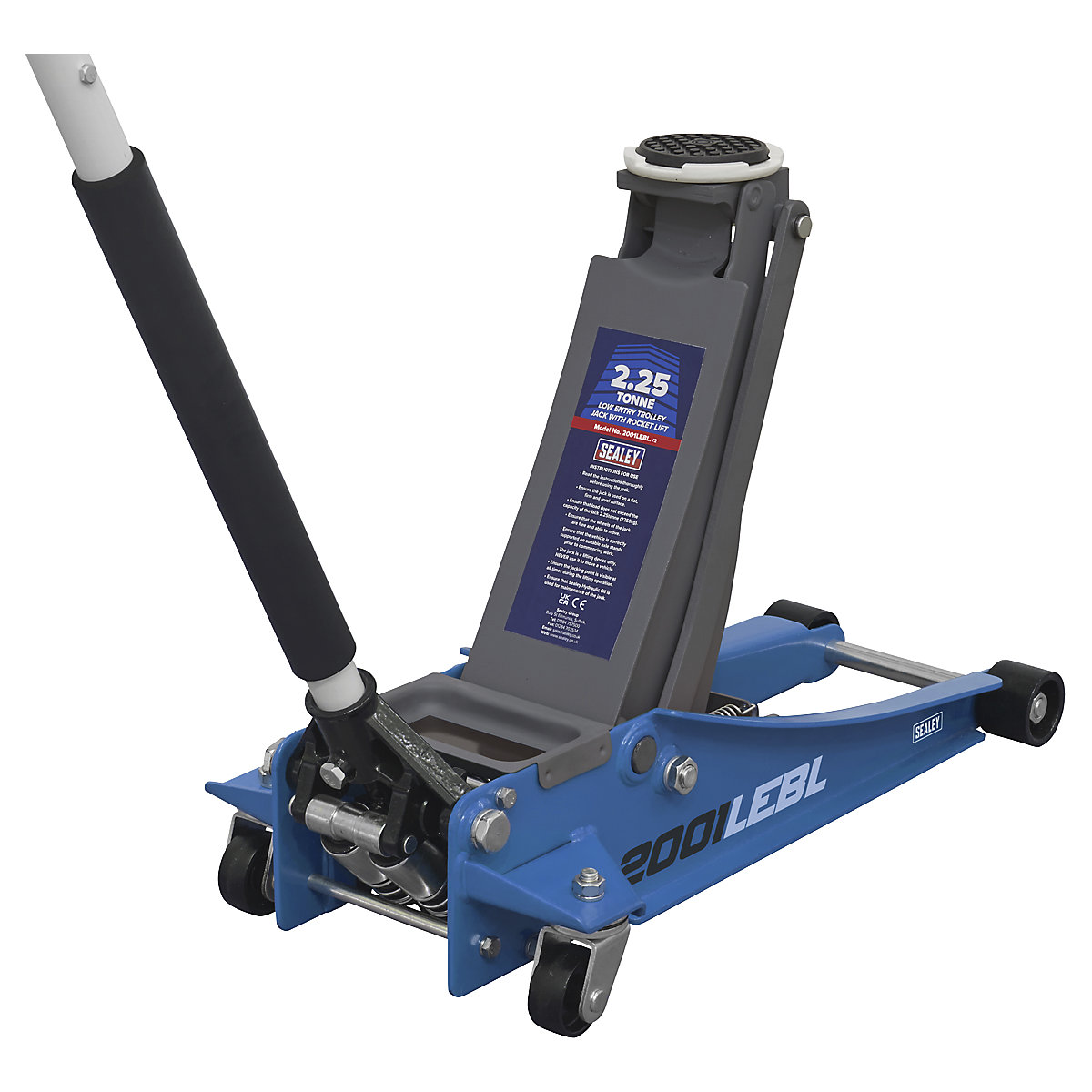 Sealey Low Entry Trolley Jacks | 2.25 Tonne | Rocket Lift (Product illustration 6)-5