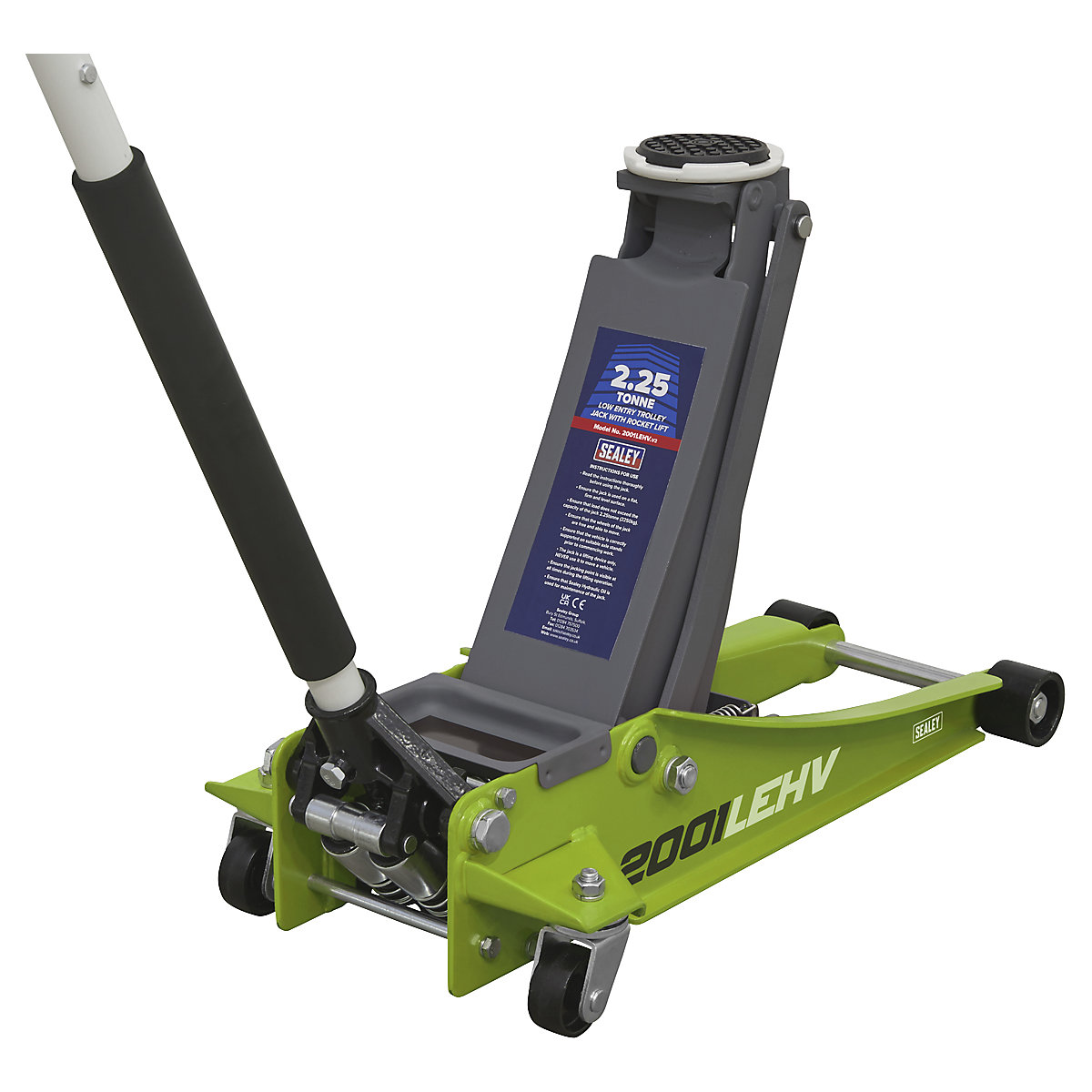 Sealey Low Entry Trolley Jacks | 2.25 Tonne | Rocket Lift (Product illustration 11)-10