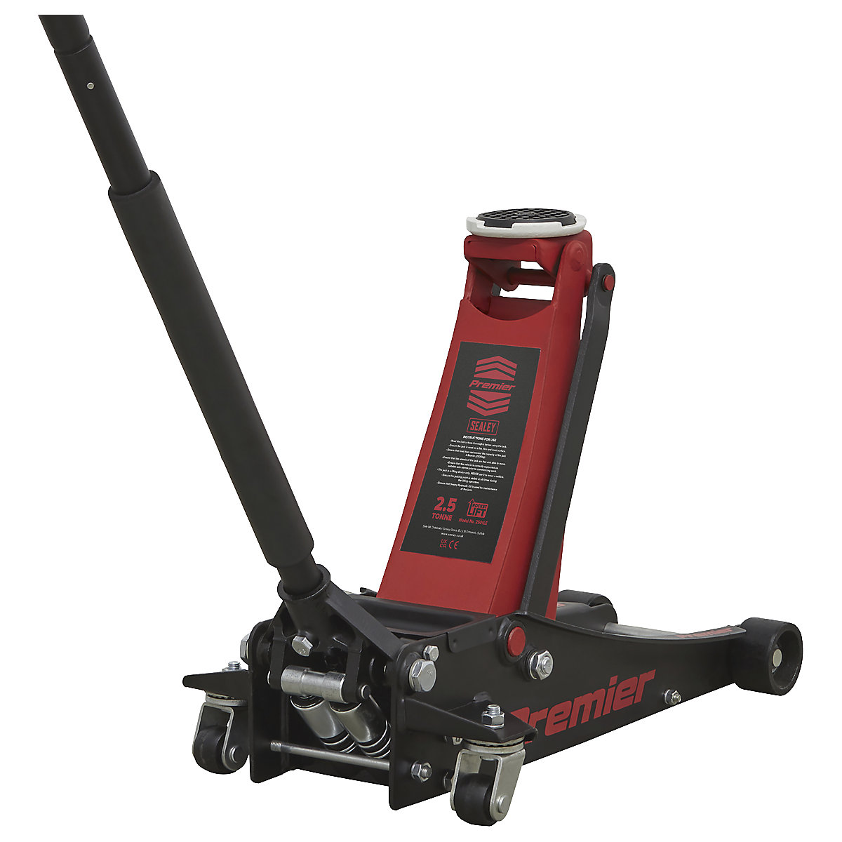 Sealey Low Entry Trolley Jacks | 2.5 Tonne | Rocket Lift (Product illustration 4)-3