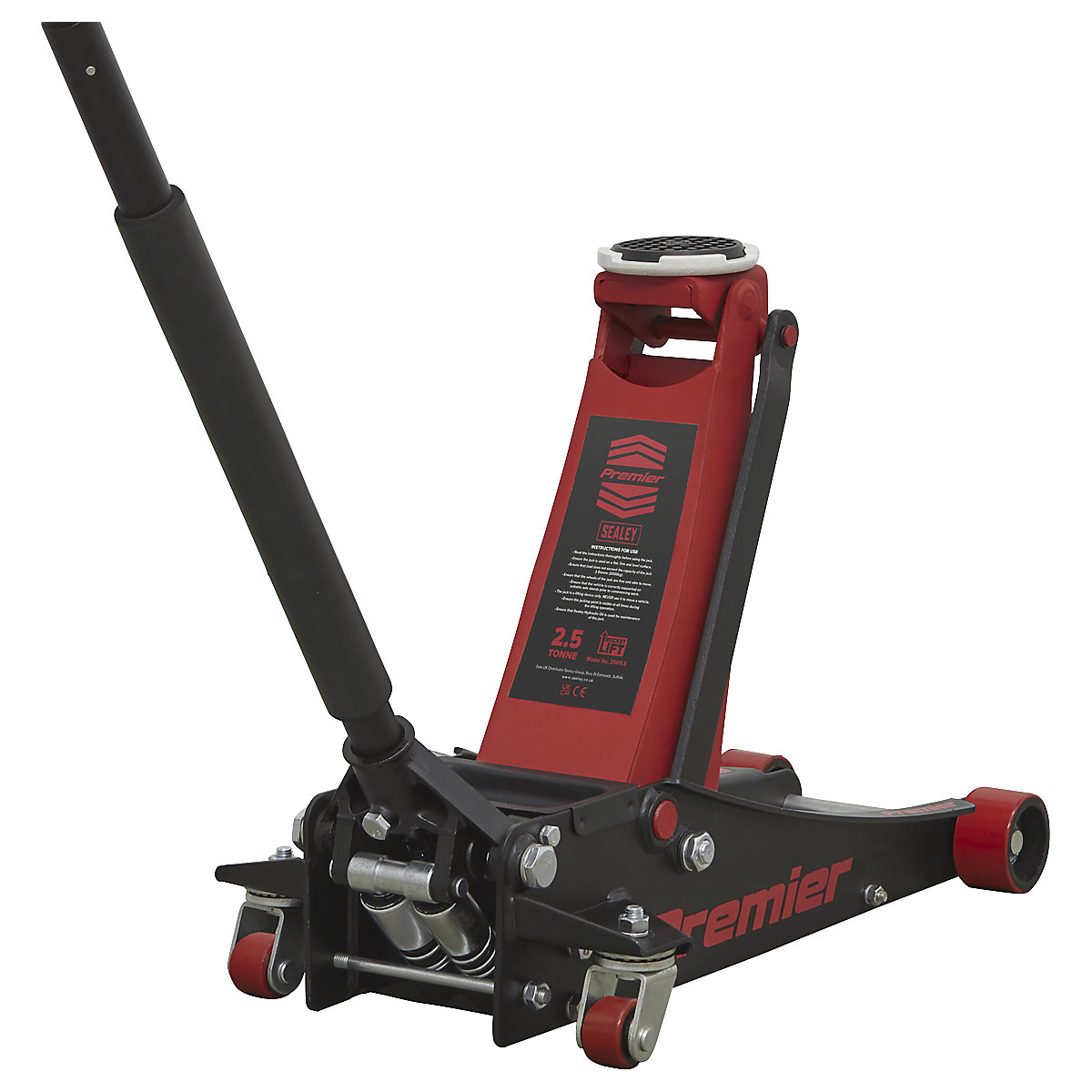 Sealey Low Entry Trolley Jacks | 2.5 Tonne | Rocket Lift (Product illustration 7)-6