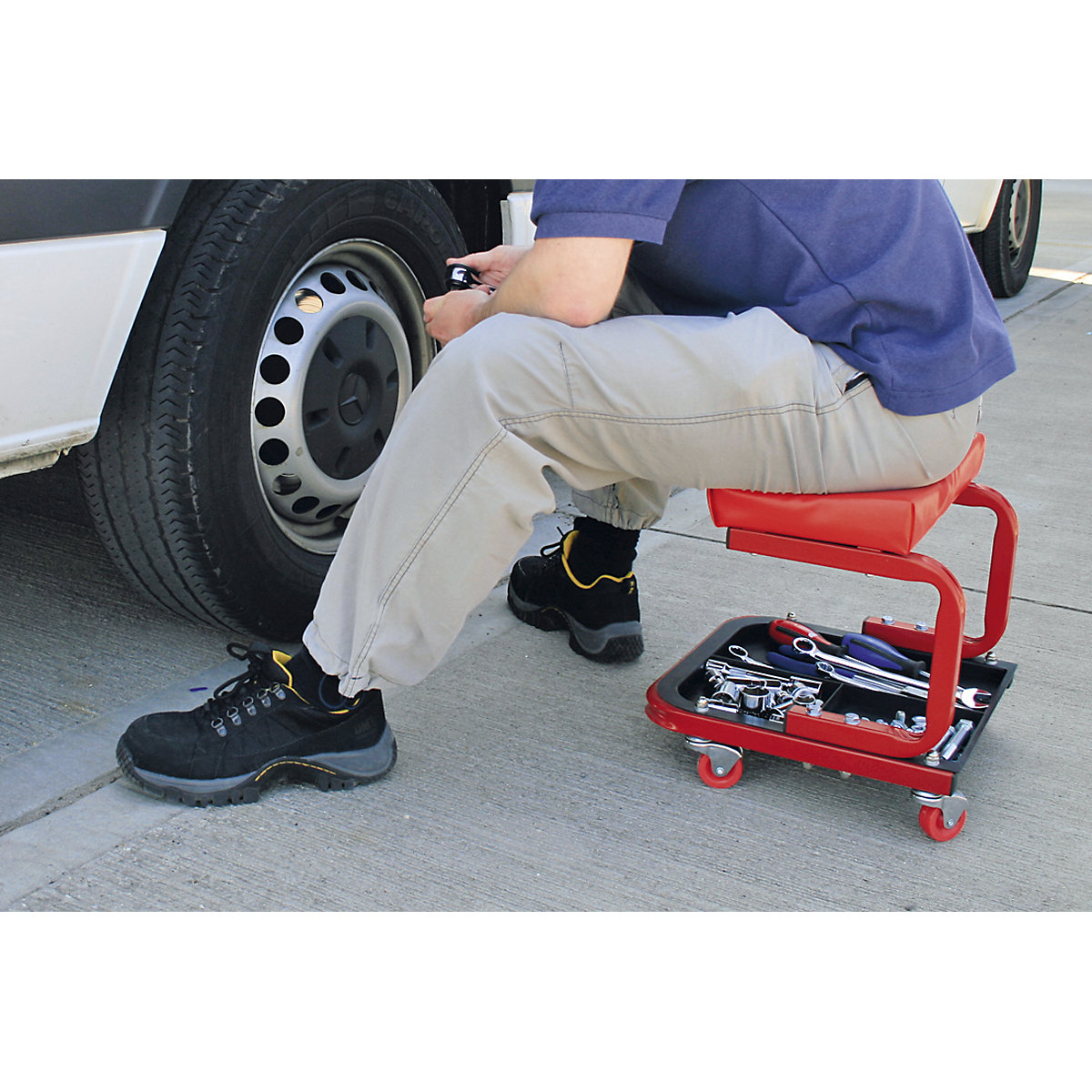 Sealey Mechanic's Utility Seat | Compostie Storage Compartment (Product illustration 5)-4