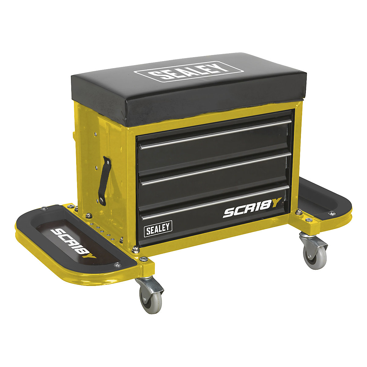 Sealey Mechanic's Utility Seat & Toolboxes, Sealey Mechanic's Utility Seat & Toolboxes, Sealey Mechanic's Utility Seat & Toolbox | Yellow-4