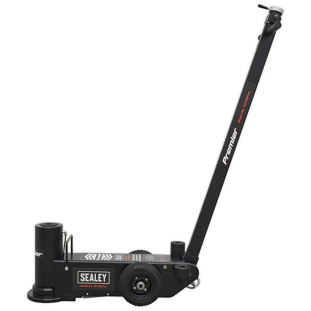 Sealey Premier Air Operated Trolley Jack | 30 Tonne | High Lift | Long Reach (Product illustration 2)-1