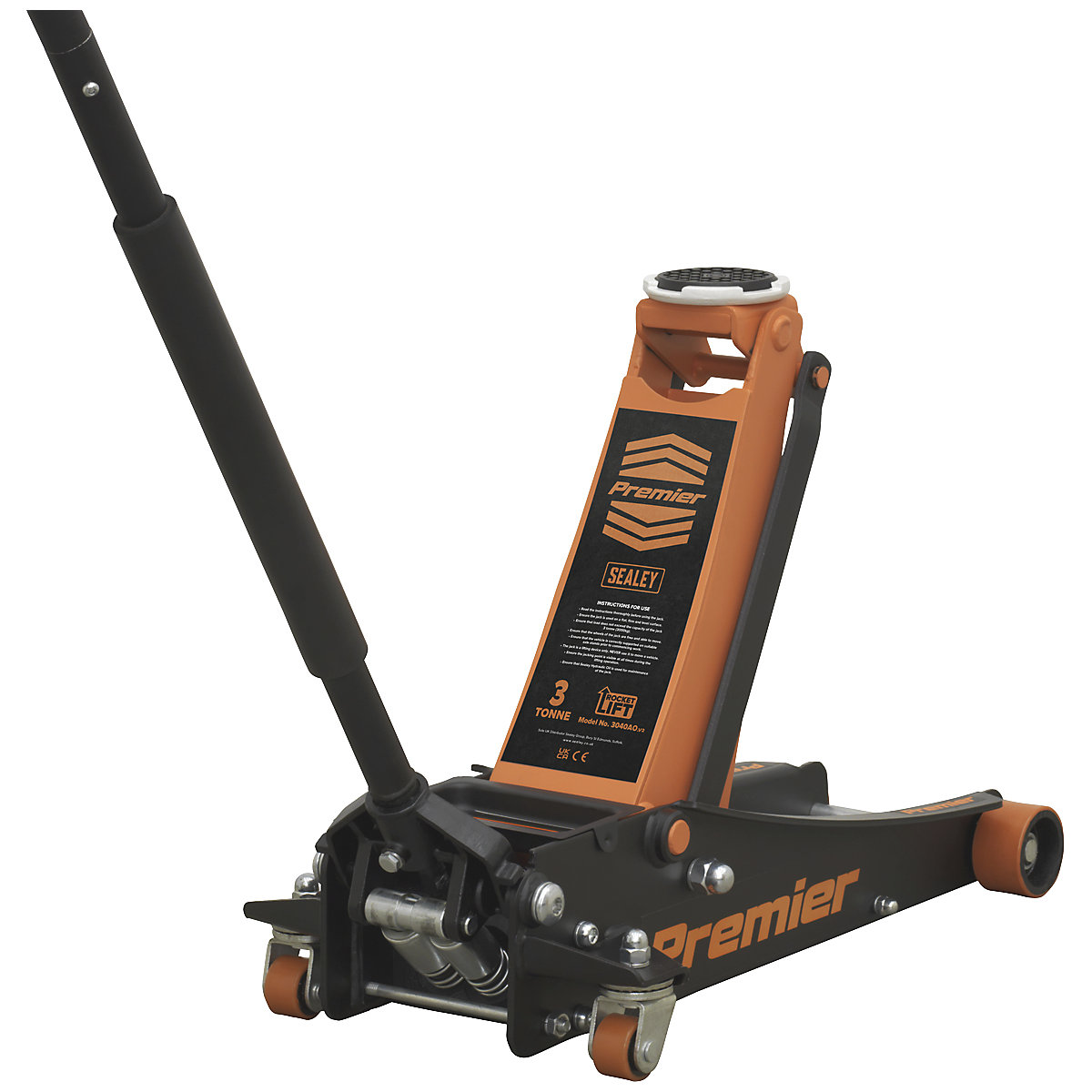 Sealey Premier Trolley Jacks | 3 Tonne | Rocket Lift, Sealey Premier Trolley Jacks | 3 Tonne | Rocket Lift, Sealey Premier Trolley Jack | 3 Tonne | Rocket Lift | Orange-11