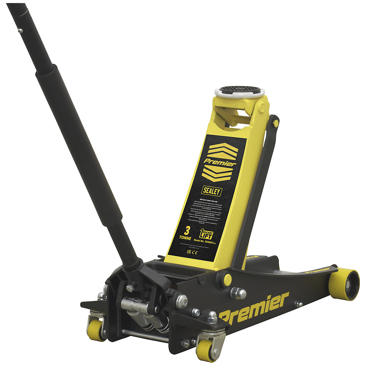 Sealey Premier Trolley Jacks | 3 Tonne | Rocket Lift, Sealey Premier Trolley Jacks | 3 Tonne | Rocket Lift, Sealey Premier Trolley Jack | 3 Tonne | Rocket Lift | Yellow-17