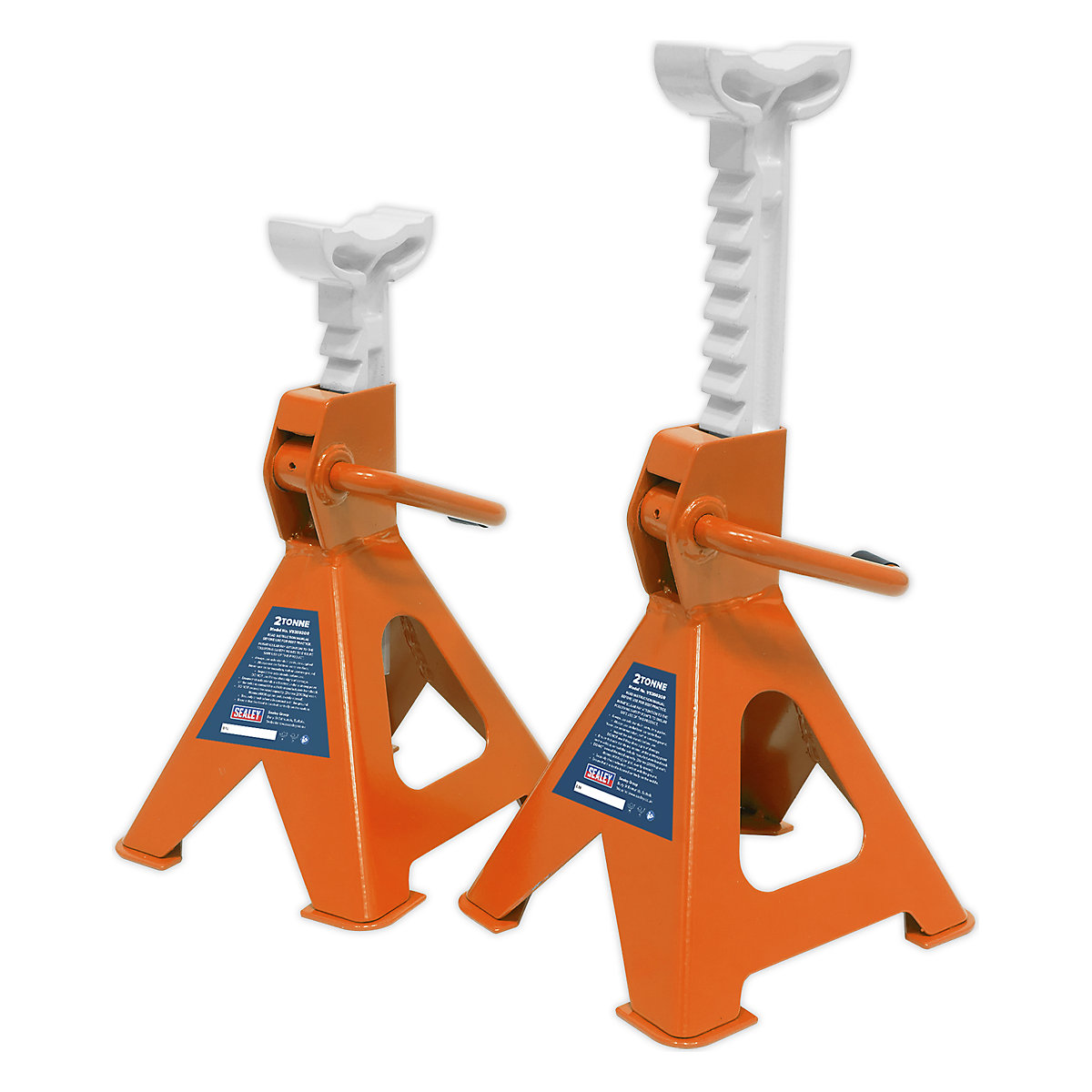 Sealey Ratchet Type Axle Stand (Pairs) | 2 Tonne per Stand, Sealey Ratchet Type Axle Stand (Pairs) | 2 Tonne per Stand, Sealey Ratchet Type Axle Stand (Pairs) | 2 Tonne per Stand | Orange-3