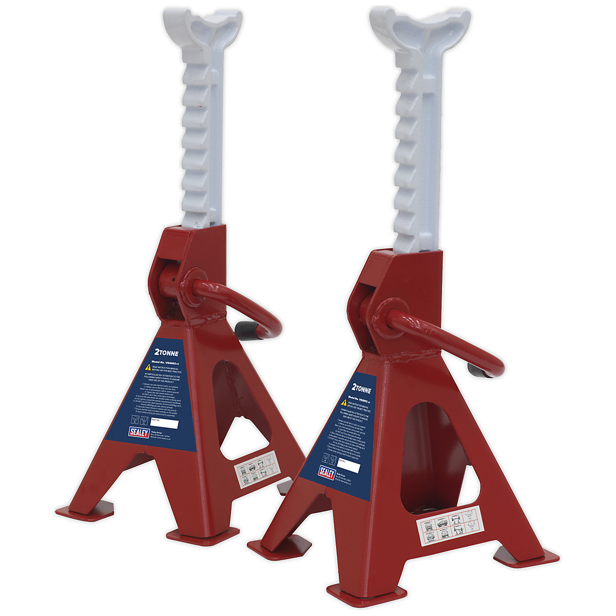 Sealey Ratchet Type Axle Stand (Pairs) | 2 Tonne per Stand (Product illustration 5)-4