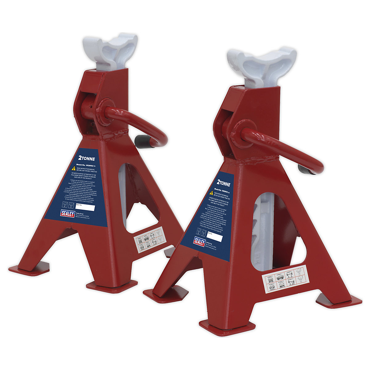 Sealey Ratchet Type Axle Stand (Pairs) | 2 Tonne per Stand (Product illustration 6)-5
