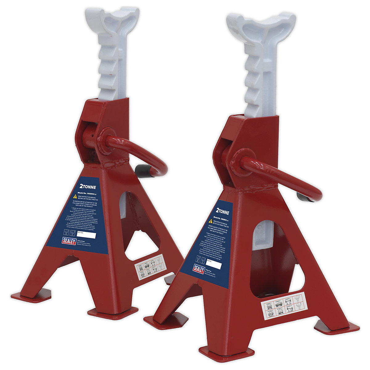Sealey Ratchet Type Axle Stand (Pairs) | 2 Tonne per Stand (Product illustration 7)-6