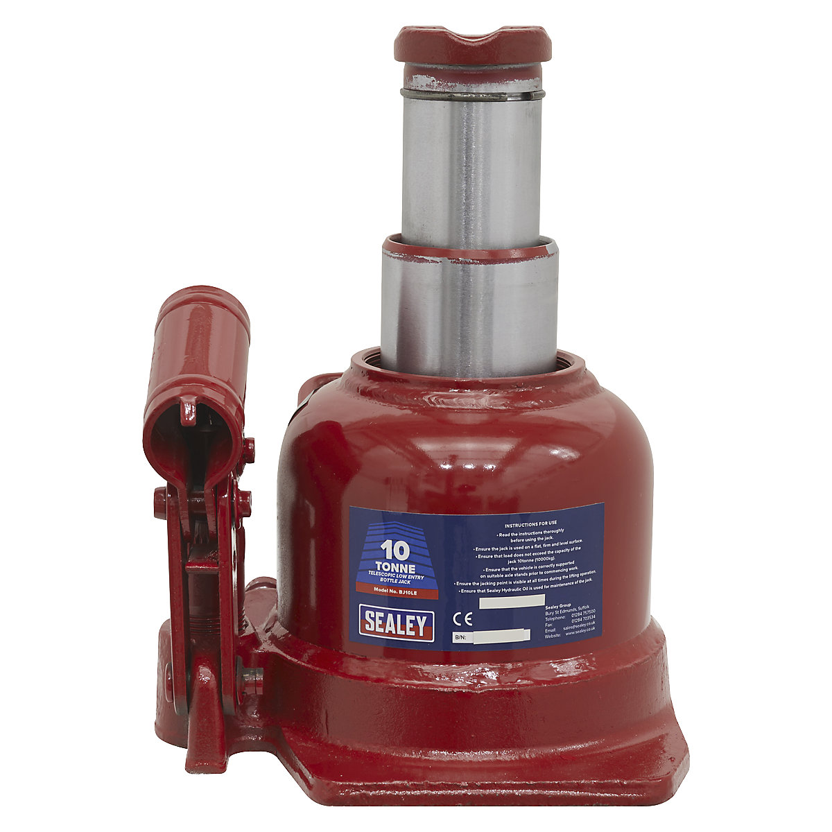Sealey Telescopic Low Entry Bottle Jack | 10 Tonne (Product illustration 5)-4
