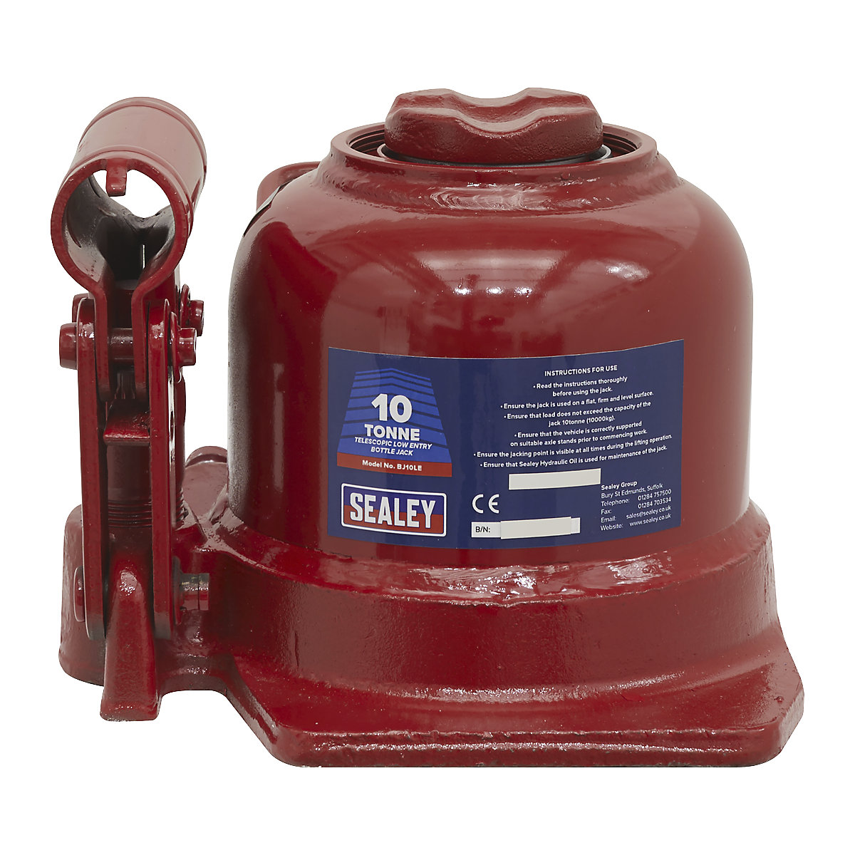 Sealey Telescopic Low Entry Bottle Jack | 10 Tonne (Product illustration 7)-6
