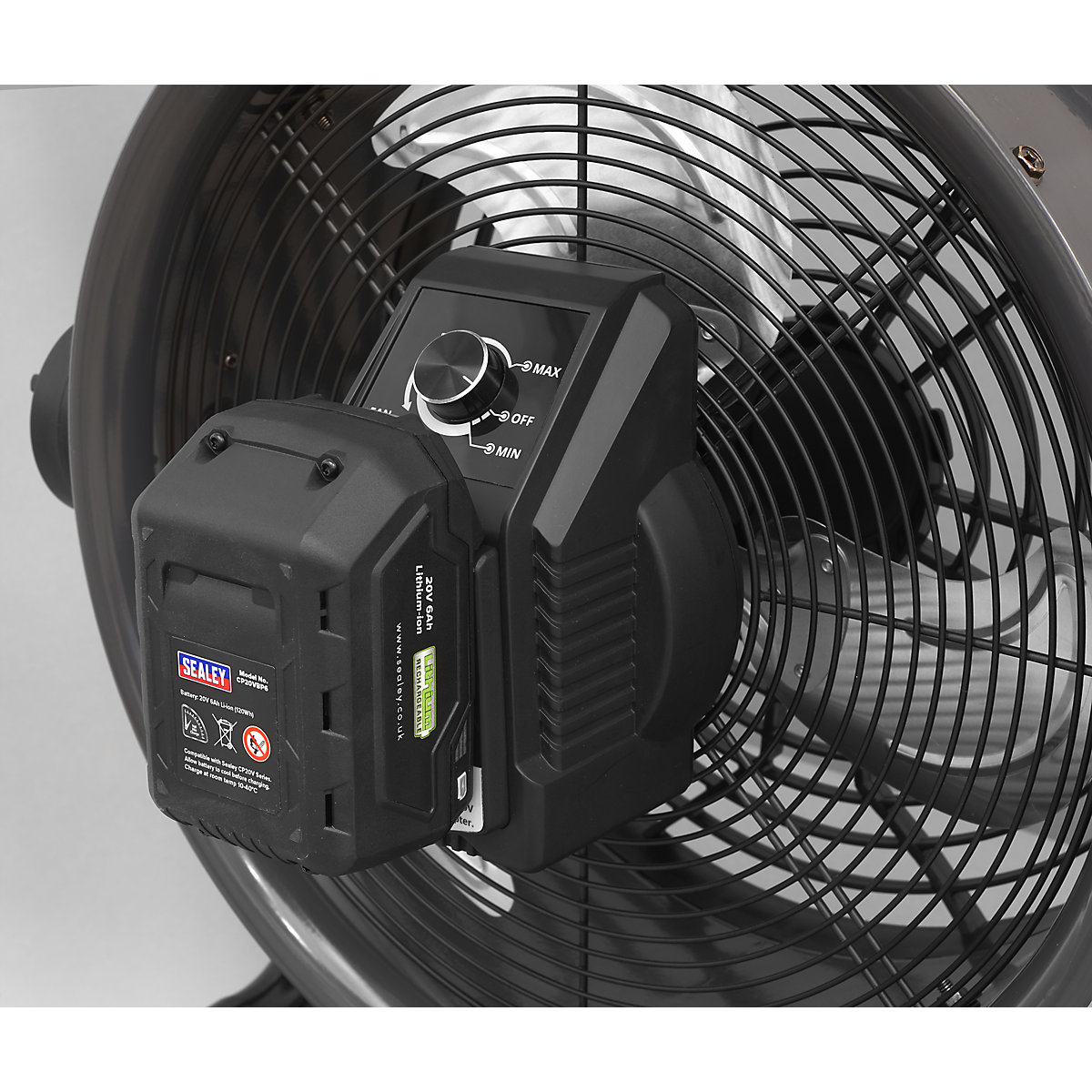 Sealey 16" 2-in-1 Cordless/Corded High Velocity Drum Fan | SV20 Series (Product illustration 6)-5