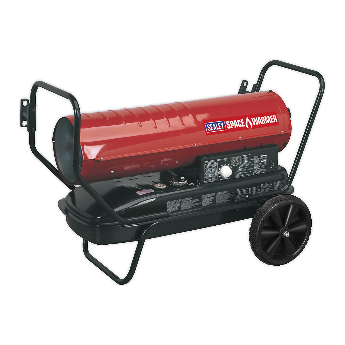 Sealey Paraffin/Kerosene/Diesel Mobile Heaters, Sealey Paraffin/Kerosene/Diesel Mobile Heaters, Sealey Space Warmer Paraffin/Kerosene/Diesel Heater | 29.3KW | Transport Wheels-1