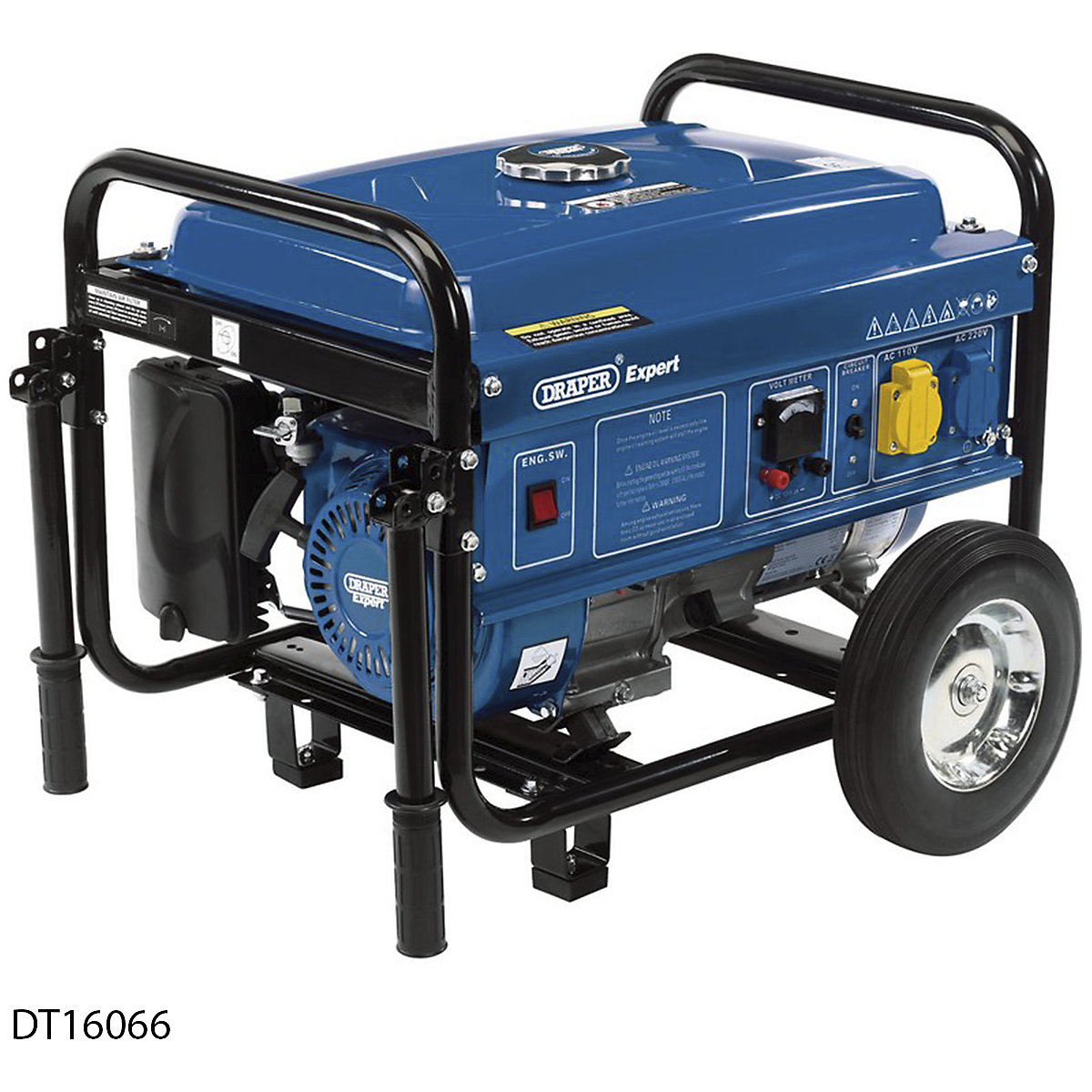 Draper Expert Petrol Generator with Wheels (Product illustration 2)-1
