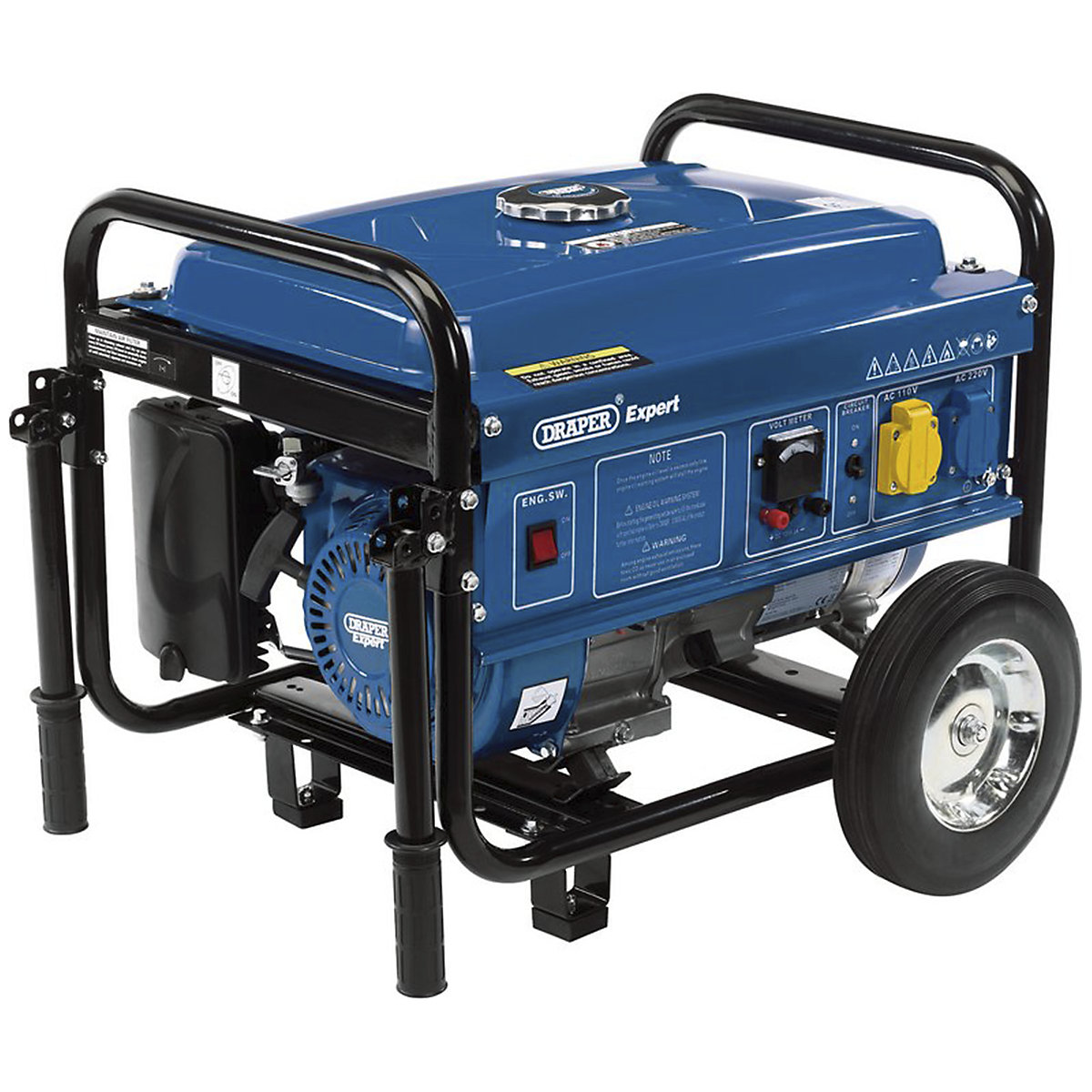 Draper Expert Petrol Generator with Wheels