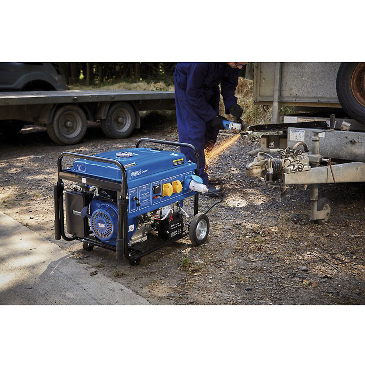 Draper Expert Petrol Generator with Wheels (Product illustration 7)-6