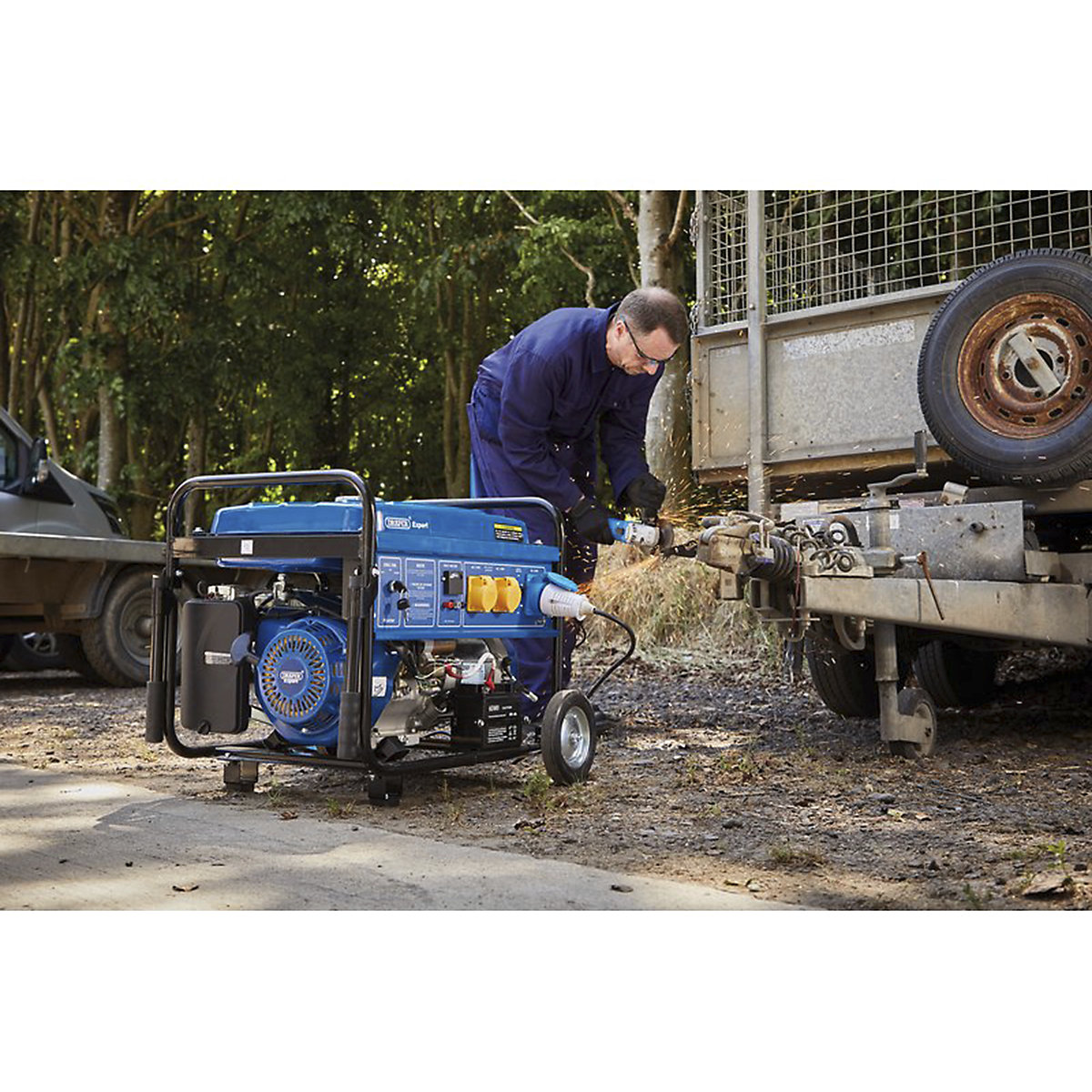 Draper Expert Petrol Generator with Wheels (Product illustration 8)-7