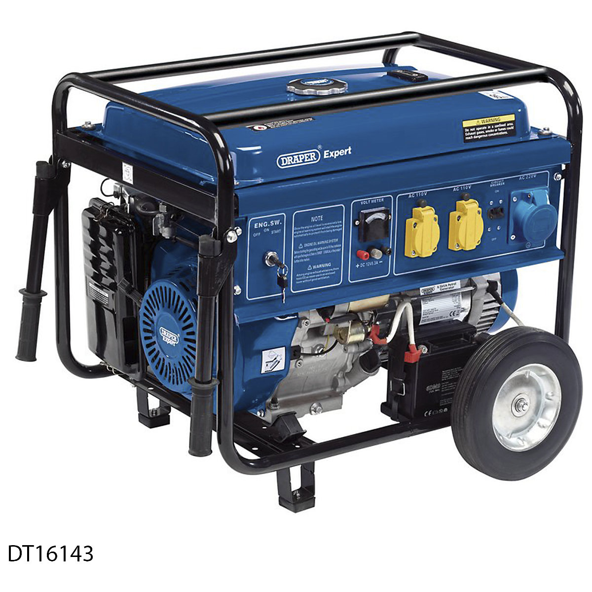 Draper Expert Petrol Generator with Wheels (Product illustration 6)-5