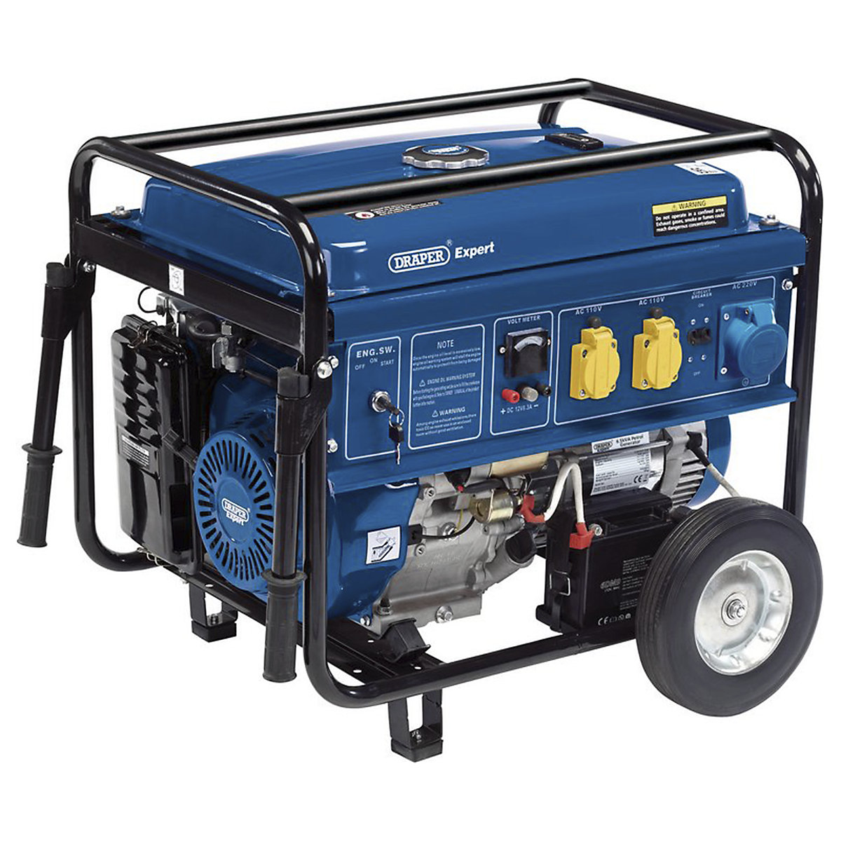 Draper Expert Petrol Generator with Wheels