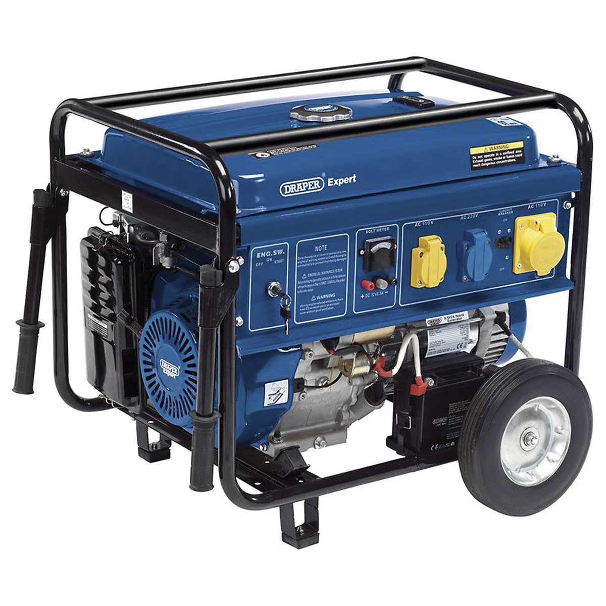 Draper Expert Petrol Generator with Wheels