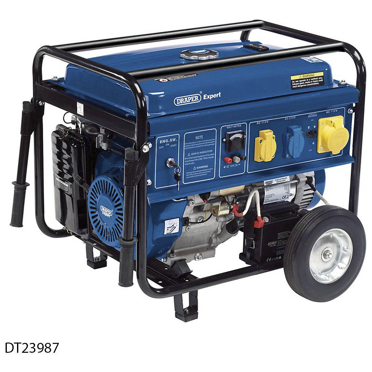 Draper Expert Petrol Generator with Wheels (Product illustration 5)-4