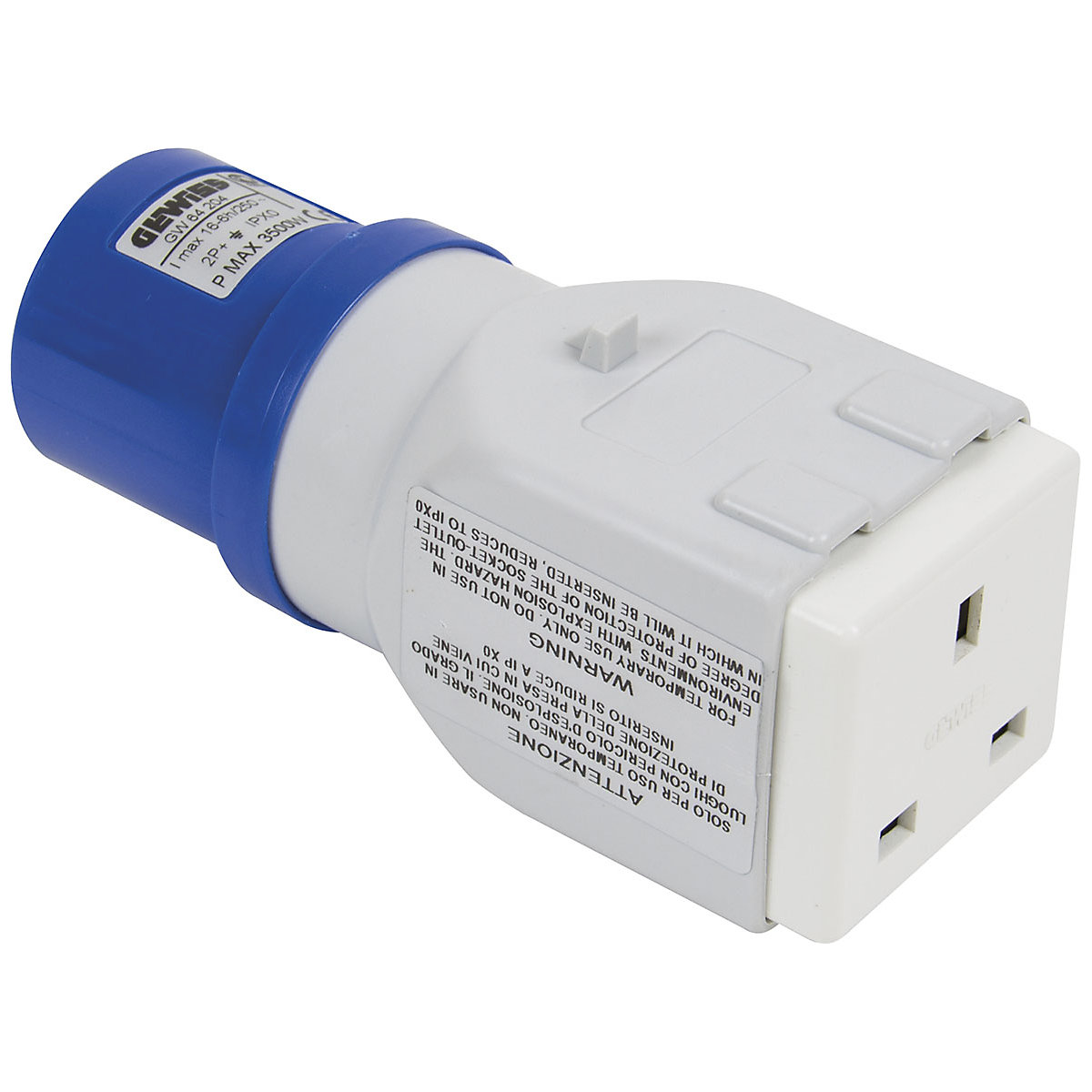 SIP 230v 13A/16A Socket Adaptor