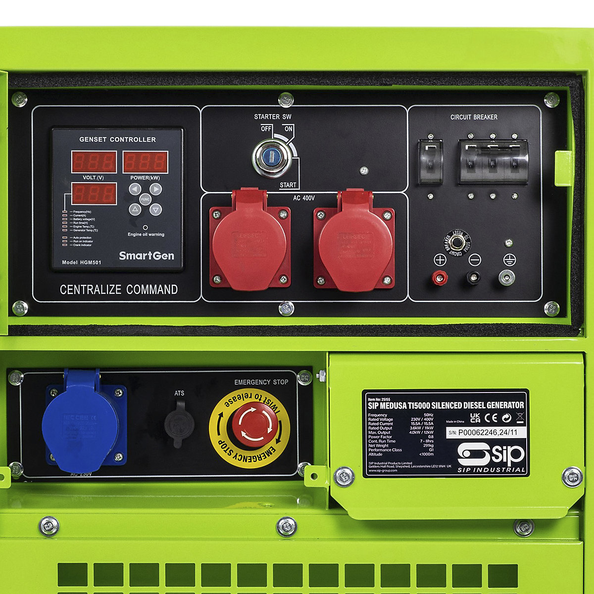 SIP Medusa T15000 Silenced Diesel Generator (Product illustration 7)-6