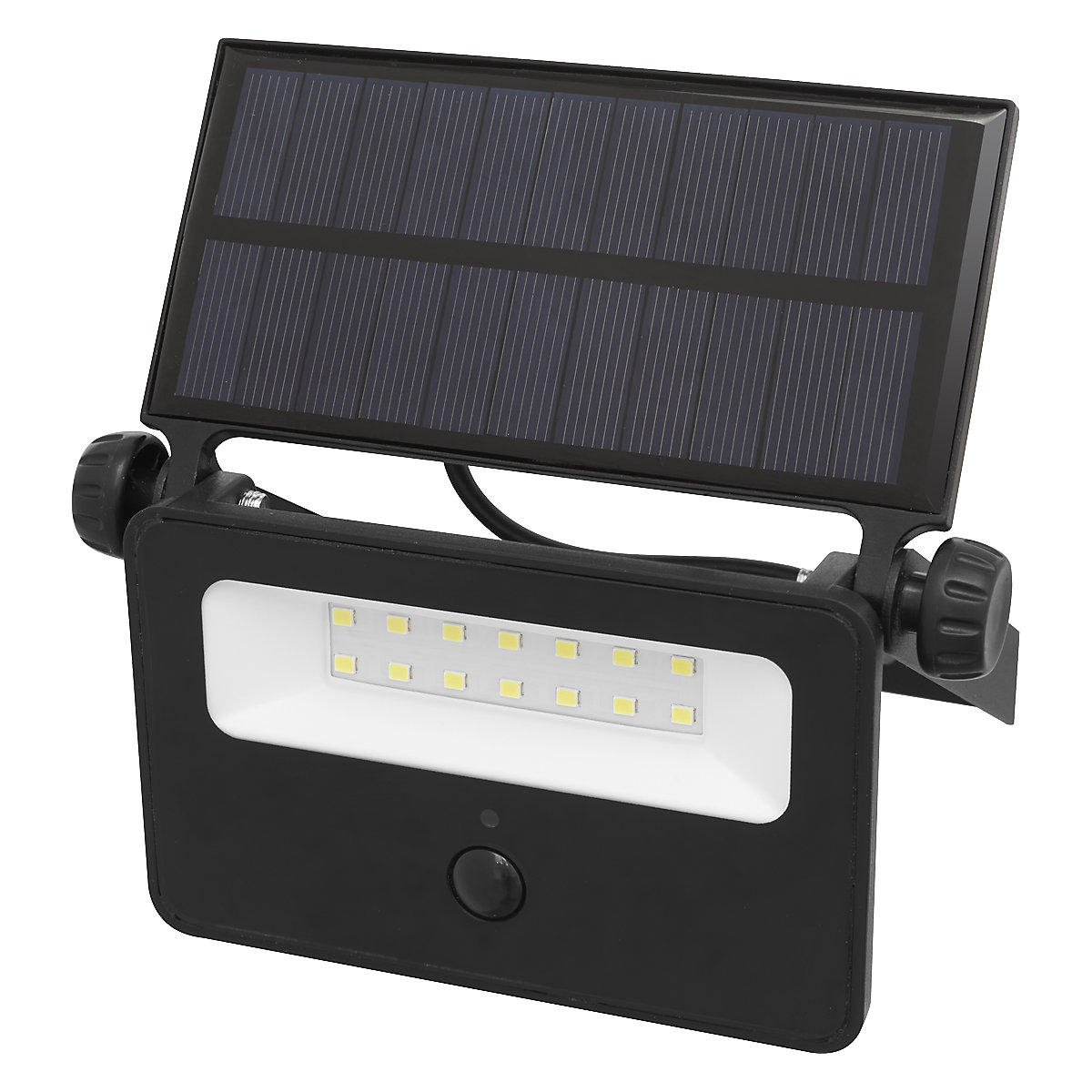 Sealey Extra-Slim Solar Floodlight with Wall Bracket | 16W SMD LED (Product illustration 2)-1