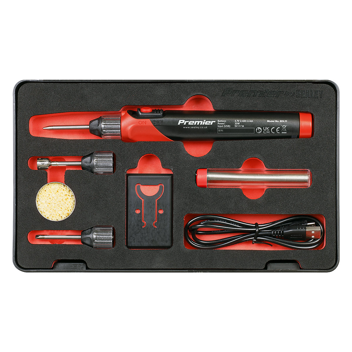 Sealey Rechargeable Soldering Iron Kit (Product illustration 2)-1