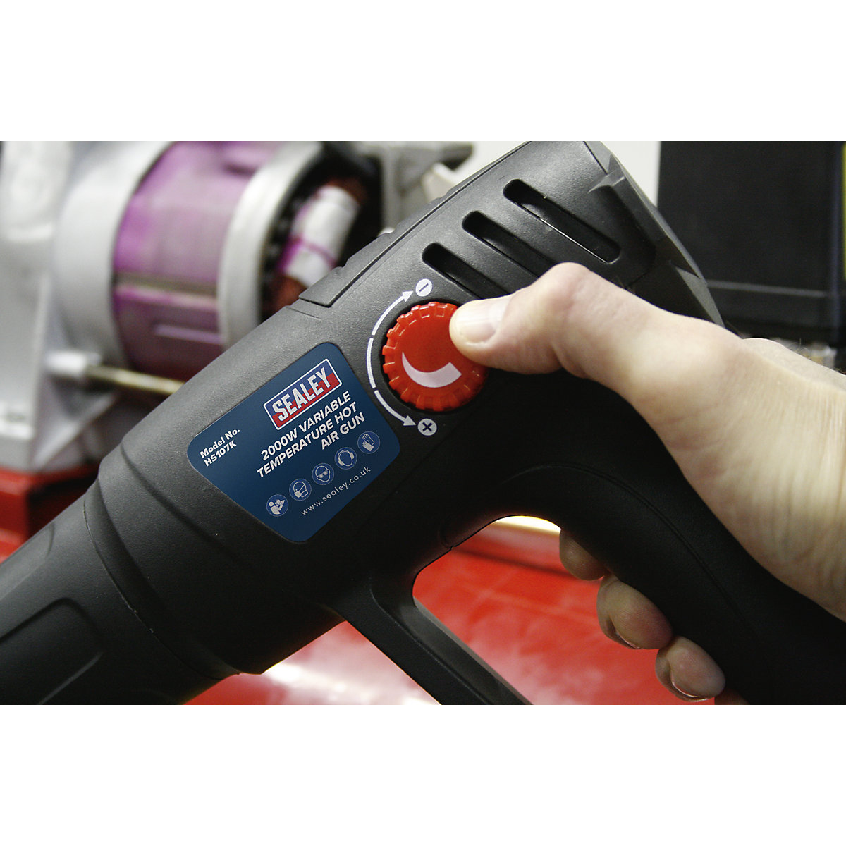 Sealey Variable Temperature Hot Air Gun Kit | 50-4500C/90-6000C | 2000W (Product illustration 7)-6