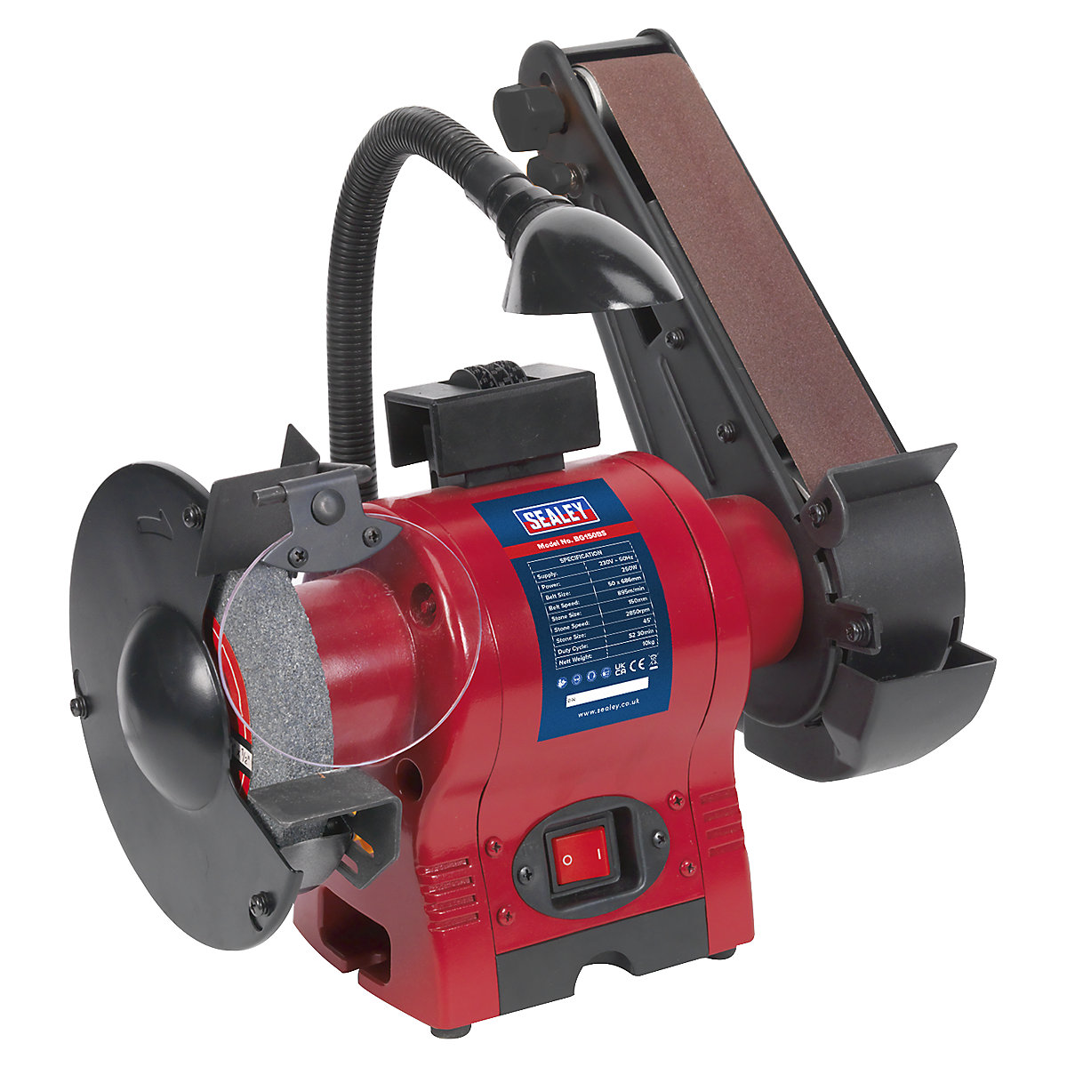 Sealey Bench Grinder | Ø150mm Stone & 50mm Belt Sander