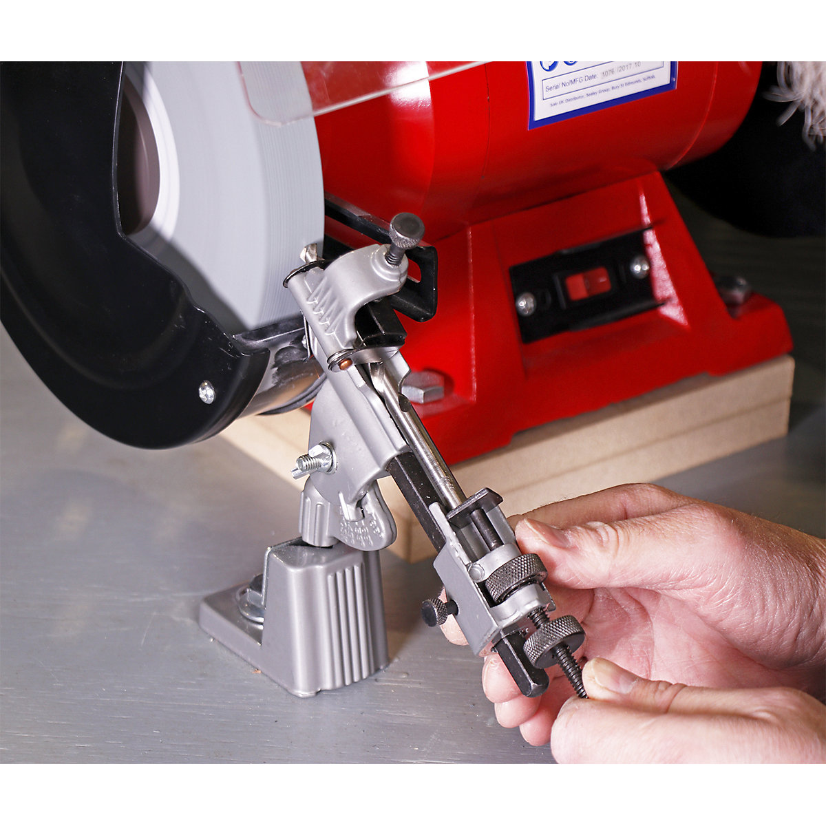 Sealey Drill Bit Sharpener Grinding Attachment | 3-19mm Dia. (Product illustration 4)-3