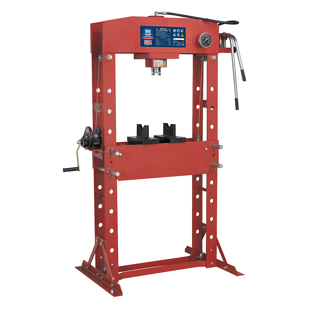 Sealey Heavy Duty Floor Standing Hydraulic Presses | 50 Tonne (Product illustration 2)-1
