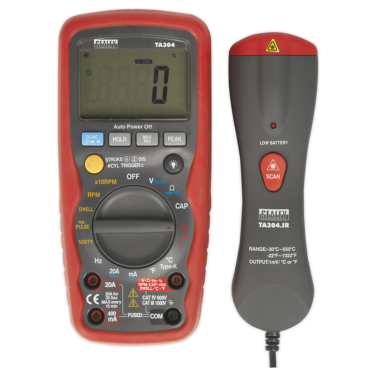 Sealey Digital Automotive Analyser | 15-Function | Inductive Coupler (Product illustration 4)-3