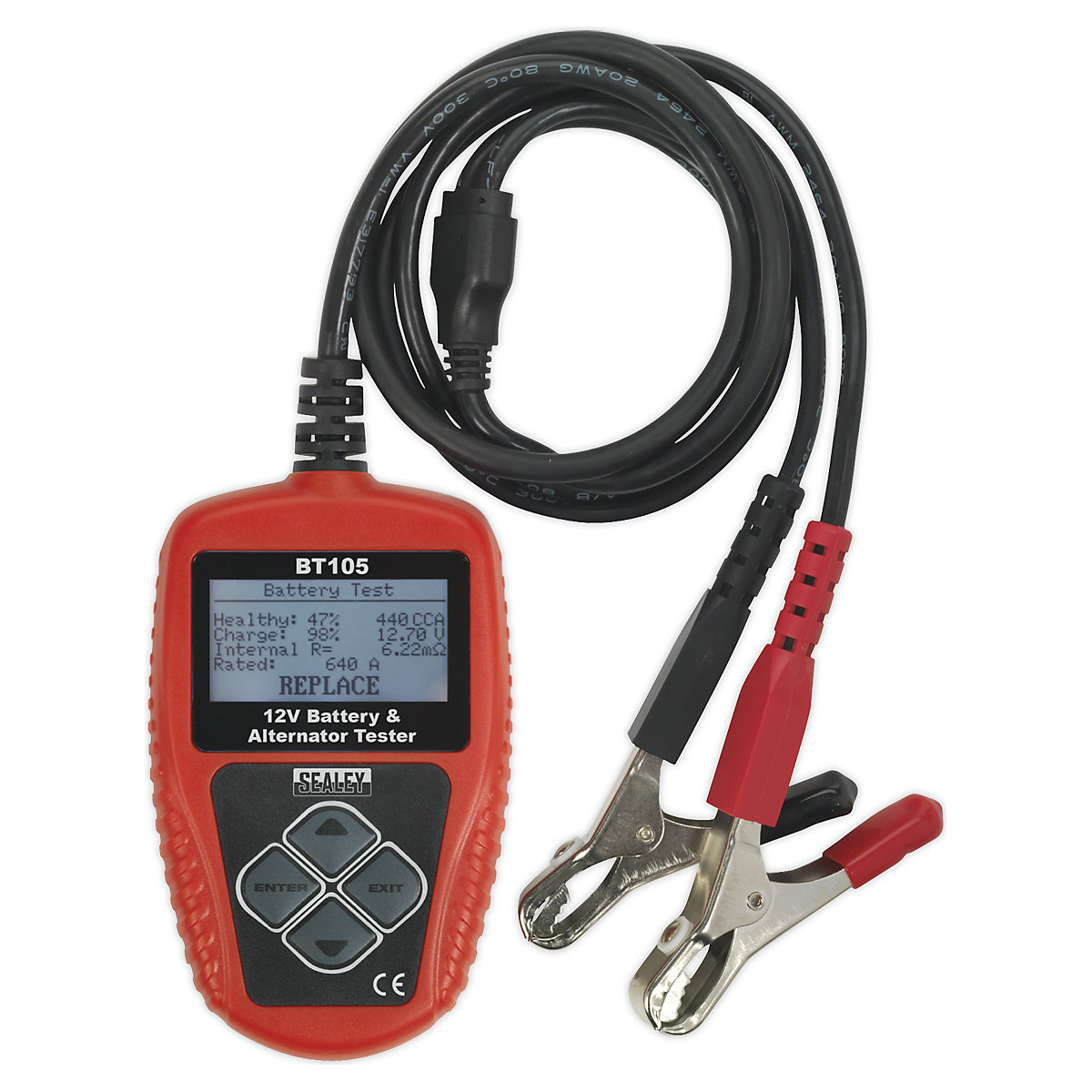 Sealey Digital Battery & Alternator Tester | 12V | PC Compatible (Product illustration 2)-1