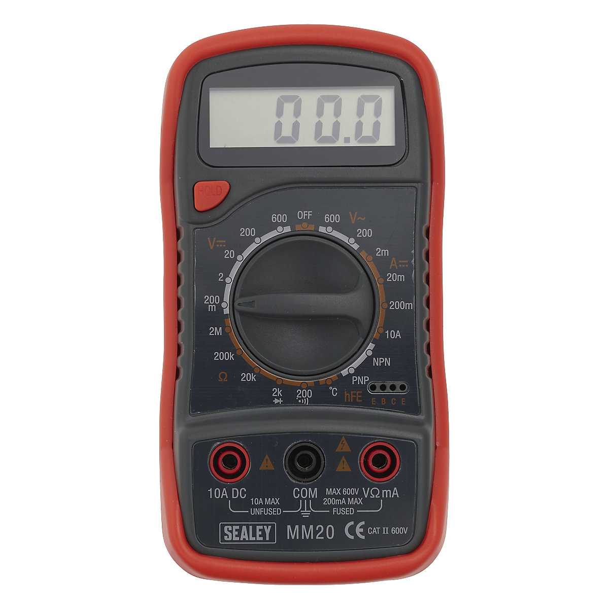 Sealey Digital Multimeter | 8-Function | Thermocouple | Red (Product illustration 5)-4