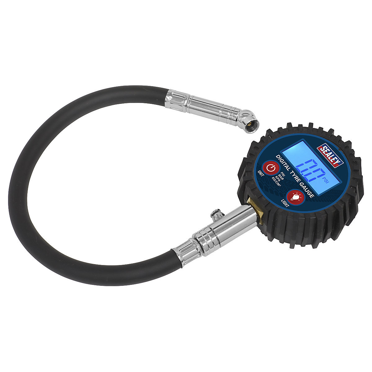 Sealey Digital Tyre Pressure Gauge | Push-On Connector