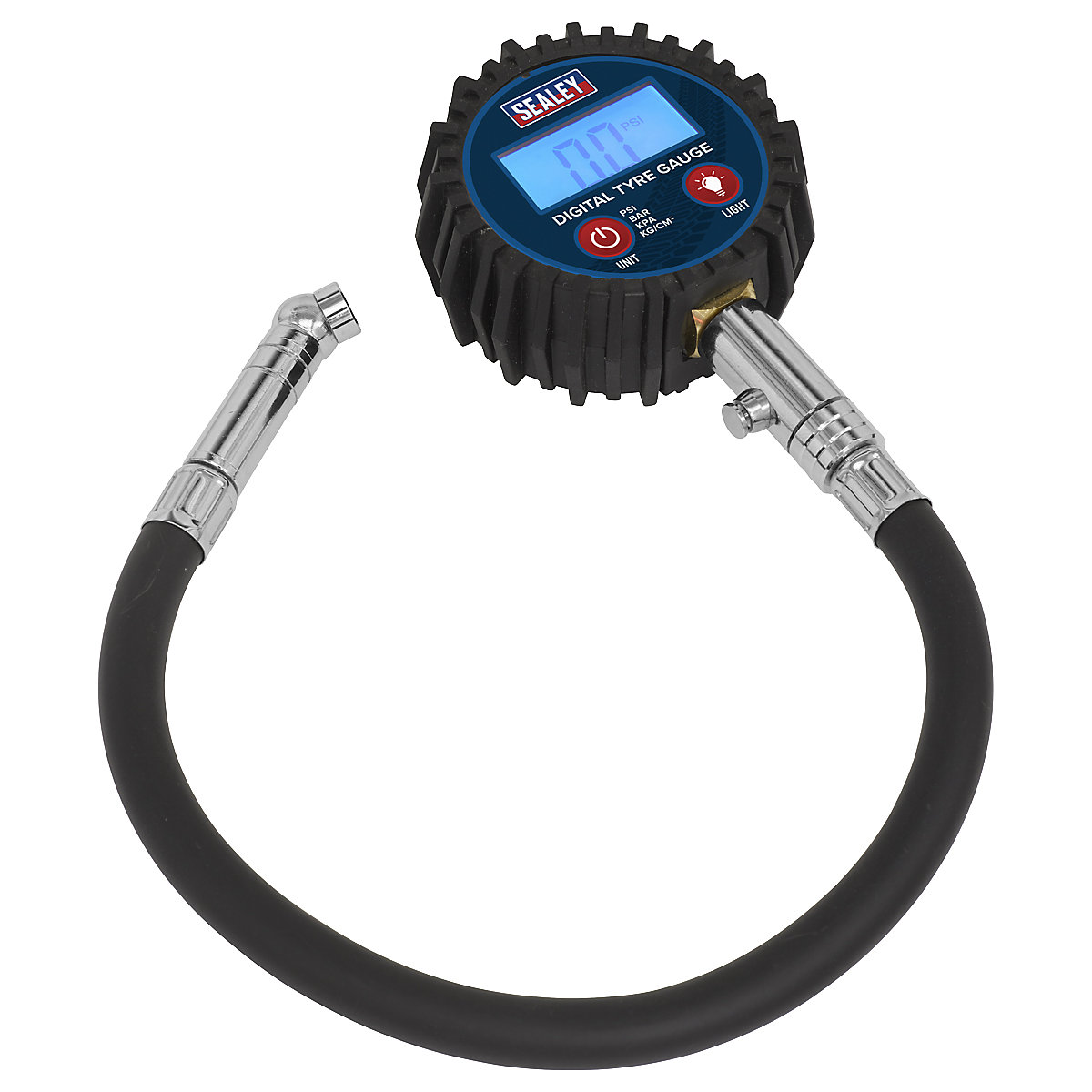 Sealey Digital Tyre Pressure Gauge | Push-On Connector (Product illustration 3)-2