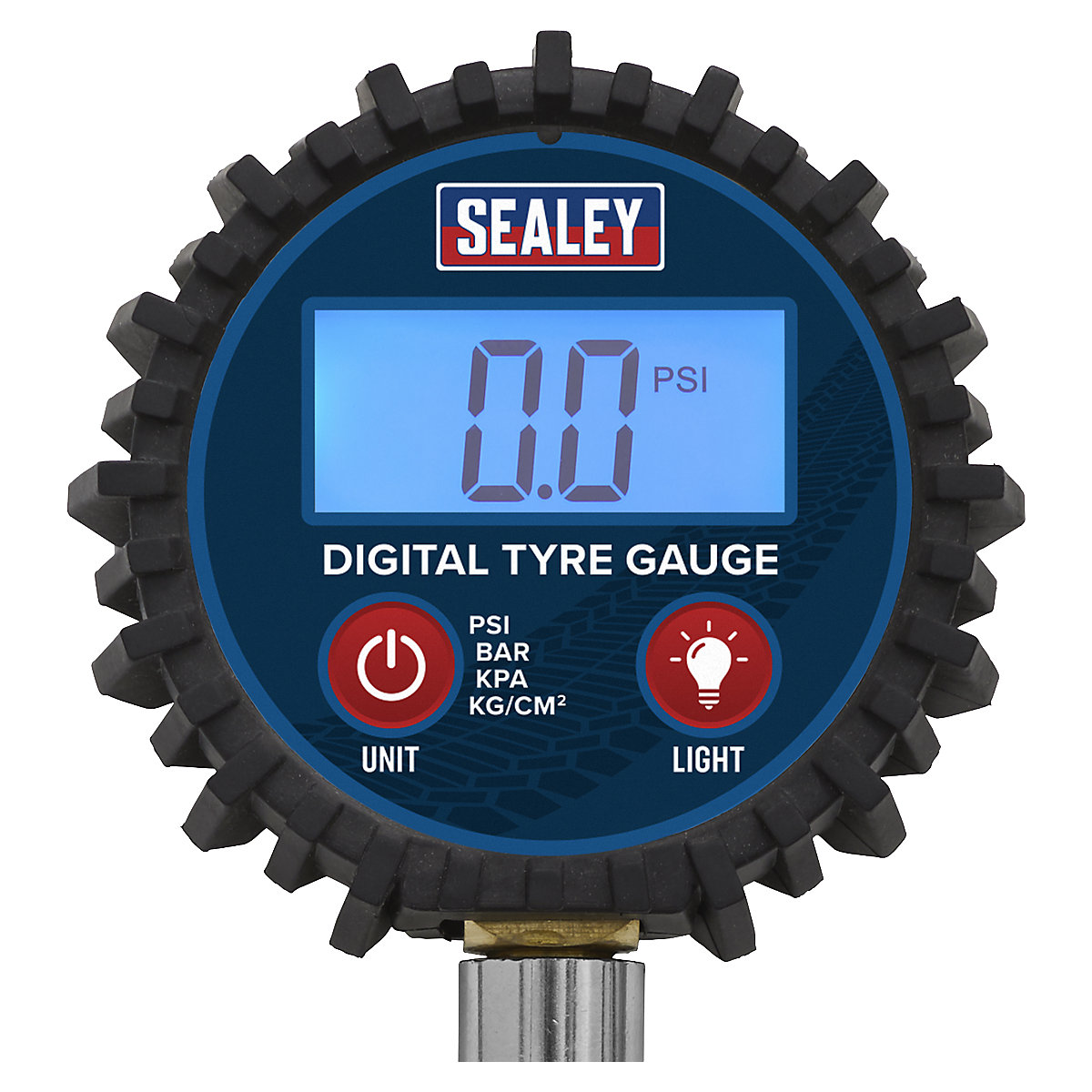Sealey Digital Tyre Pressure Gauge | Twin Push-On Connector (Product illustration 4)-3