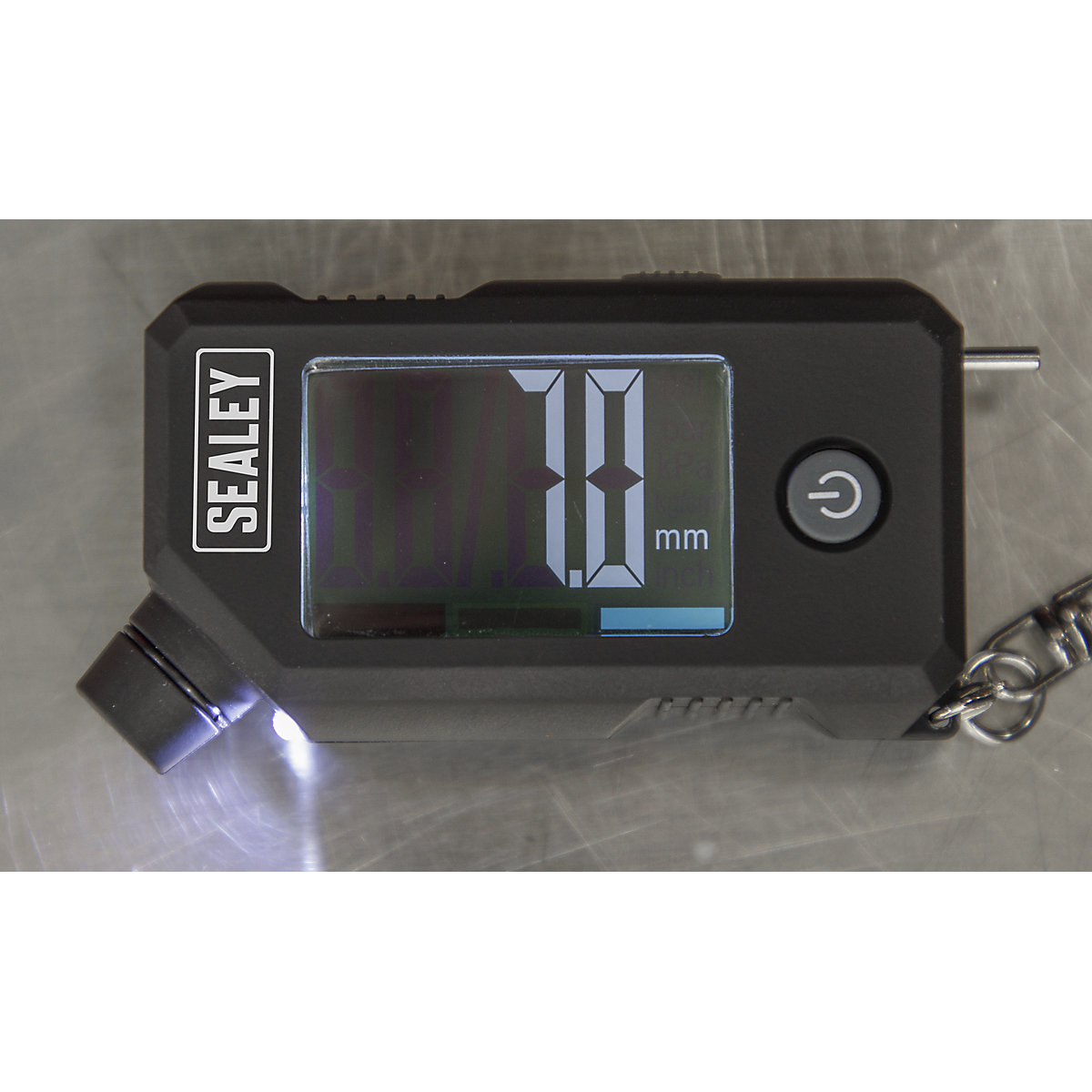 Sealey Digital Tyre Pressure & Tread Depth Gauge | 5-150psi | With LED Light (Product illustration 3)-2