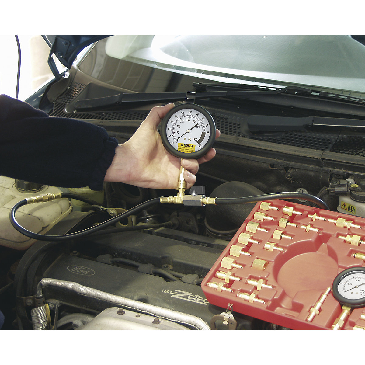 Sealey Fuel Injection Pressure Test Kit | Adaptors & Fittings (Product illustration 4)-3