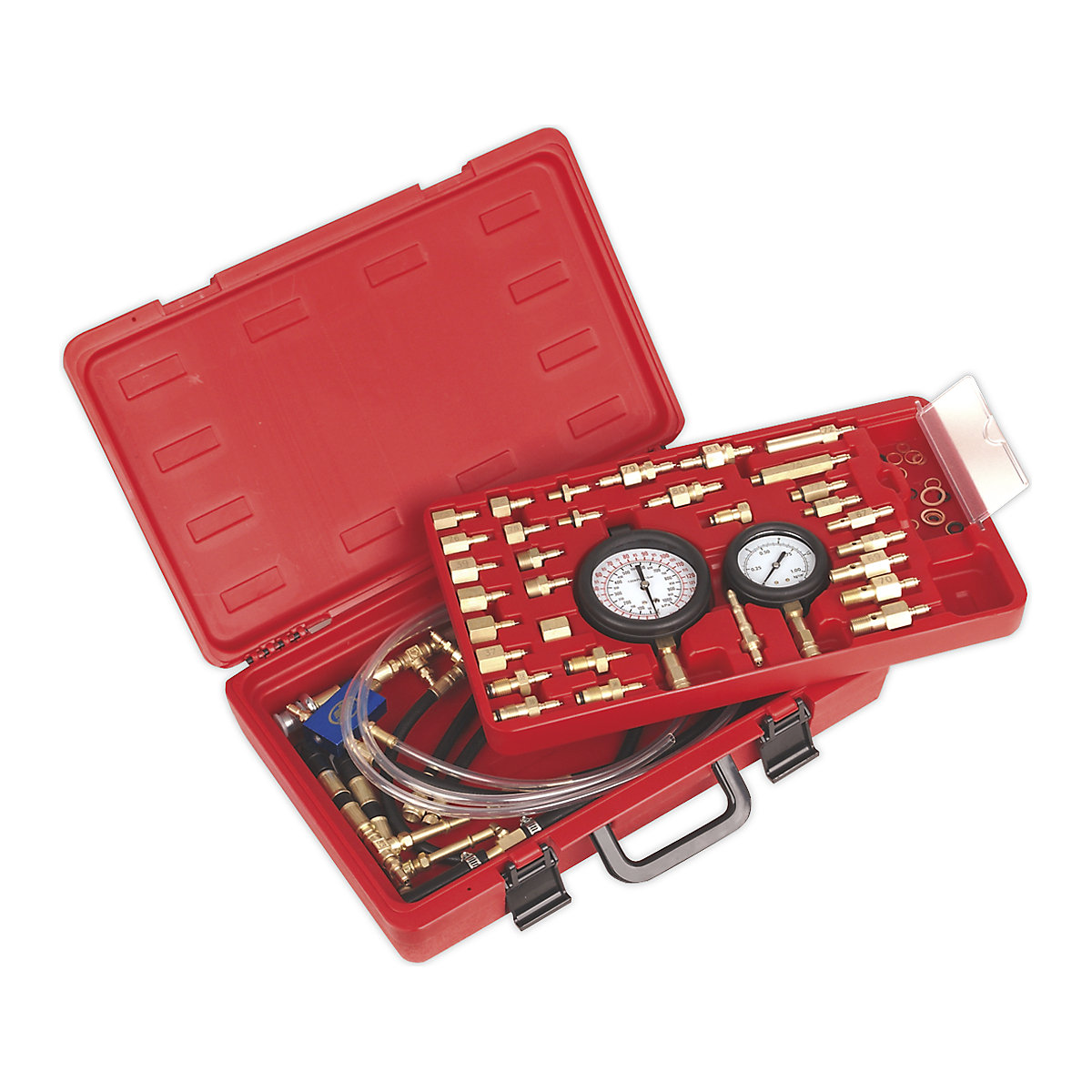 Sealey Fuel Injection Pressure Test Kit | Adaptors & Fittings (Product illustration 2)-1