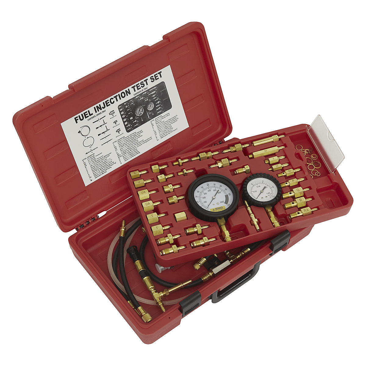 Sealey Fuel Injection Pressure Test Kit | Adaptors & Fittings (Product illustration 5)-4