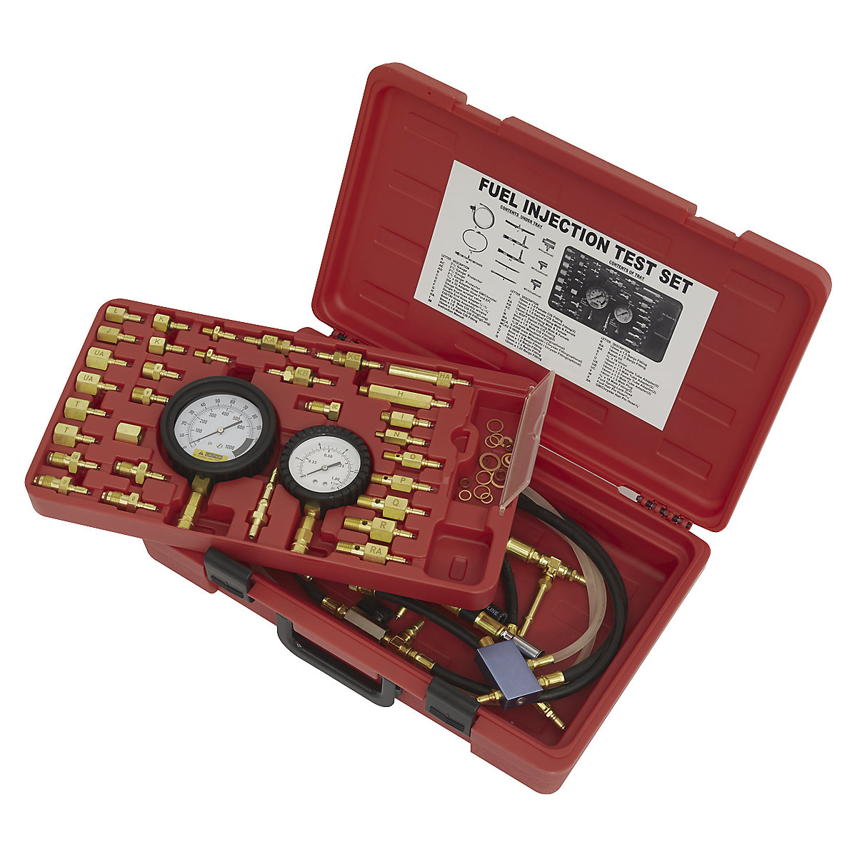Sealey Fuel Injection Pressure Test Kit | Adaptors & Fittings (Product illustration 6)-5