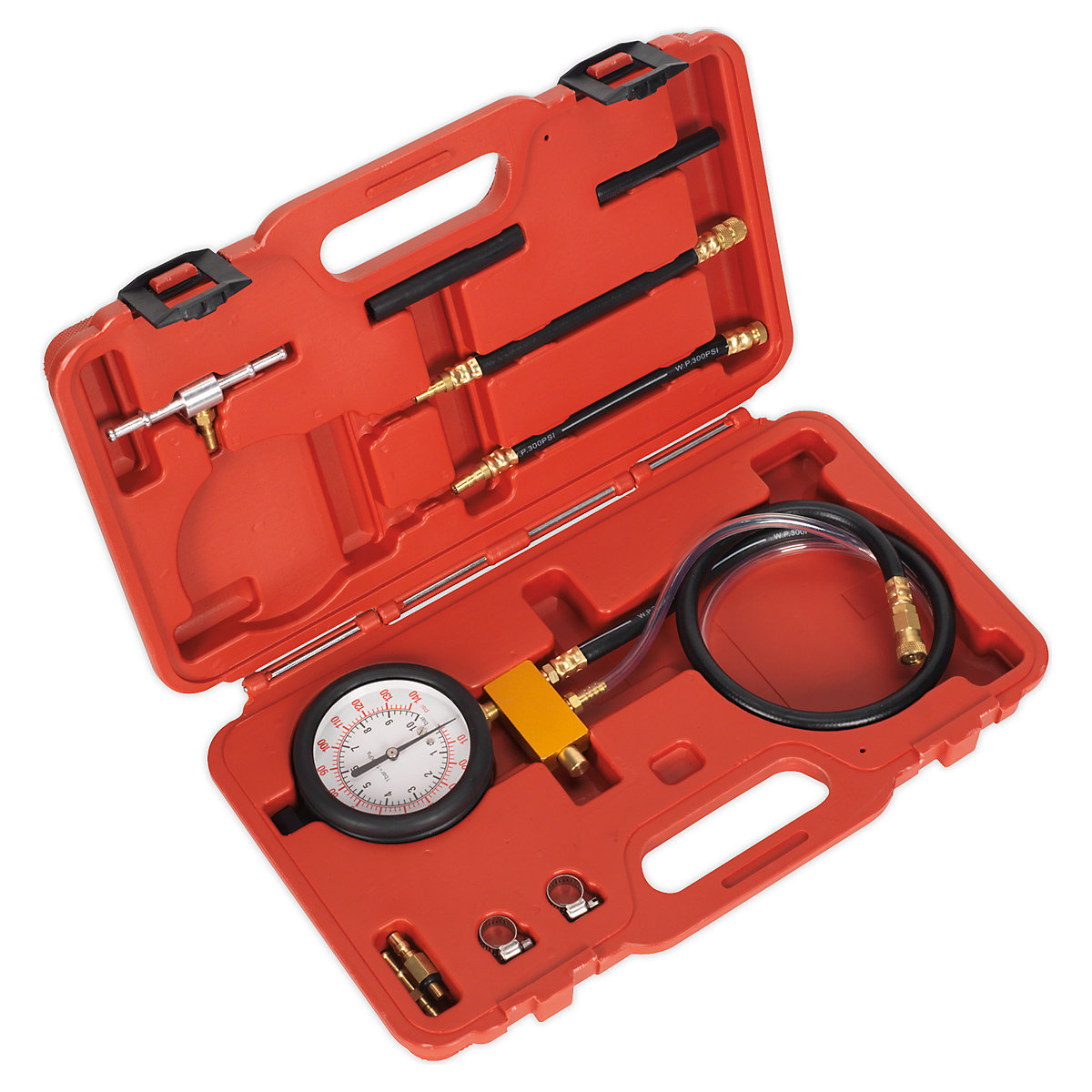 Sealey Fuel Injection Pressure Test Kit | Schrader Test Port