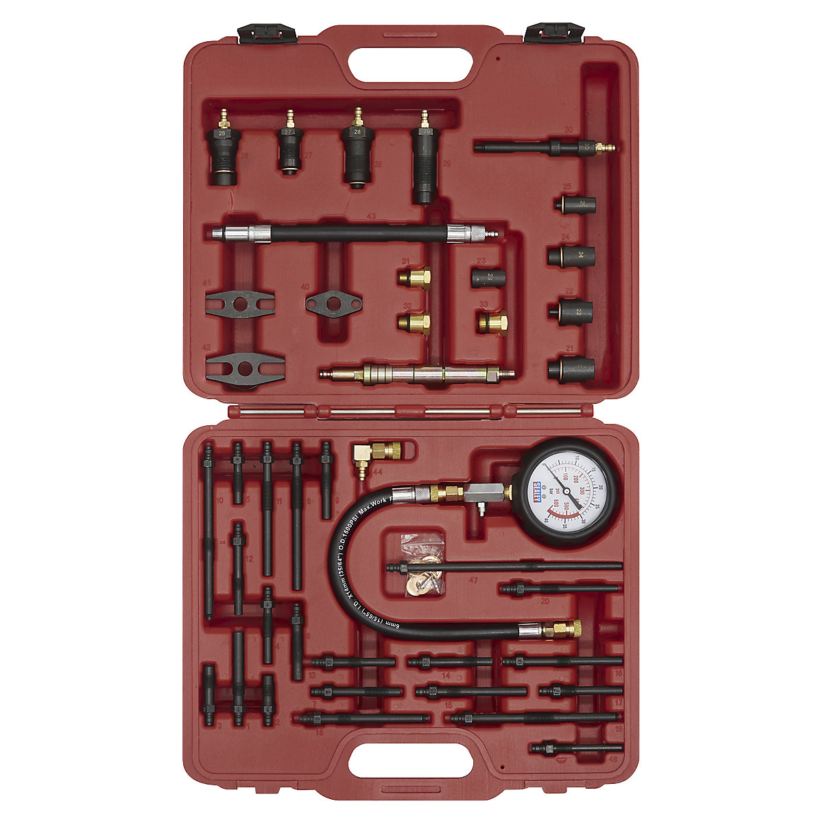 Sealey Petrol & Diesel Master Compression Test Kit (Product illustration 2)-1