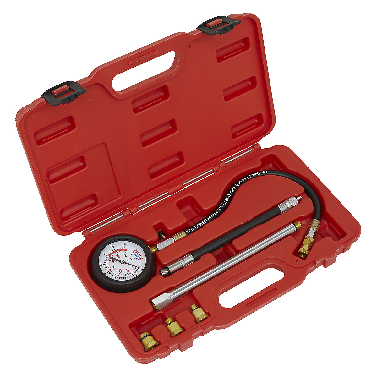 Sealey Petrol Engine Compression Tester | Deluxe Kit | 6pc